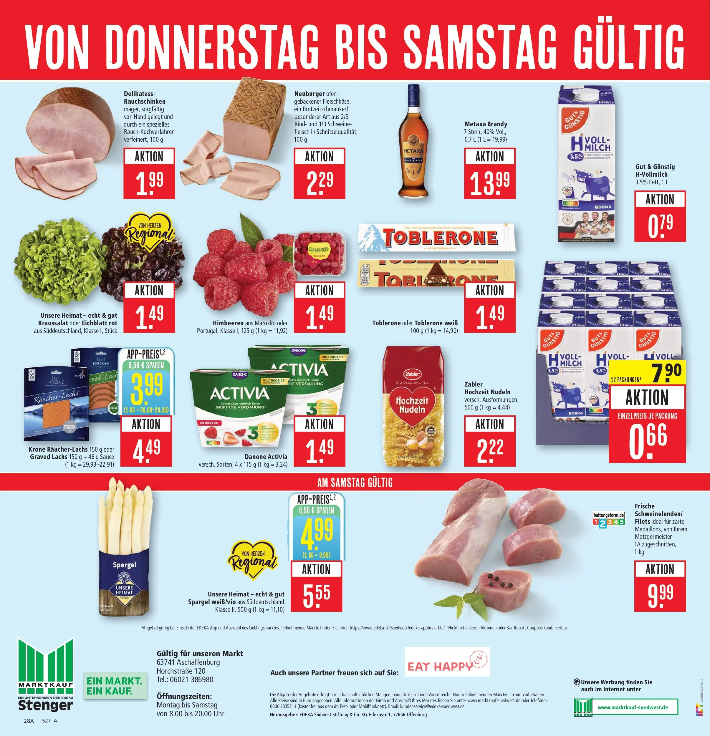Marktkauf Prospekt Aschaffenburg	 (ab 20.04.2026) » Angebote online | Seite: 38 | Produkte: Ofen, Spargel, Metaxa, Uhr
