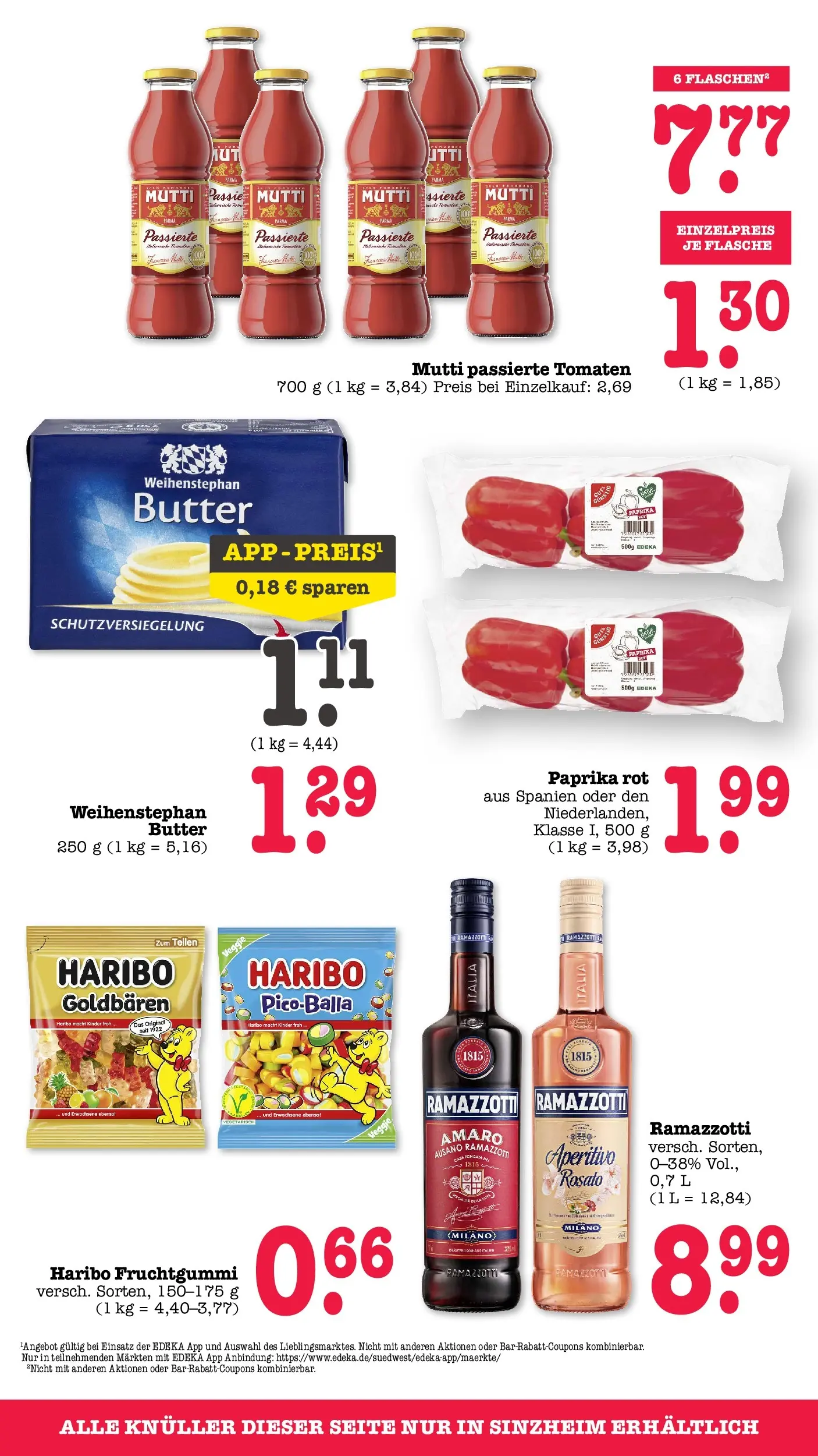 E center Prospekt Kuppenheim-Oberndorf	 (ab 20.04.2026) zum Blättern | Seite: 76 | Produkte: Butter, Paprika rot, Weihenstephan butter, Paprika