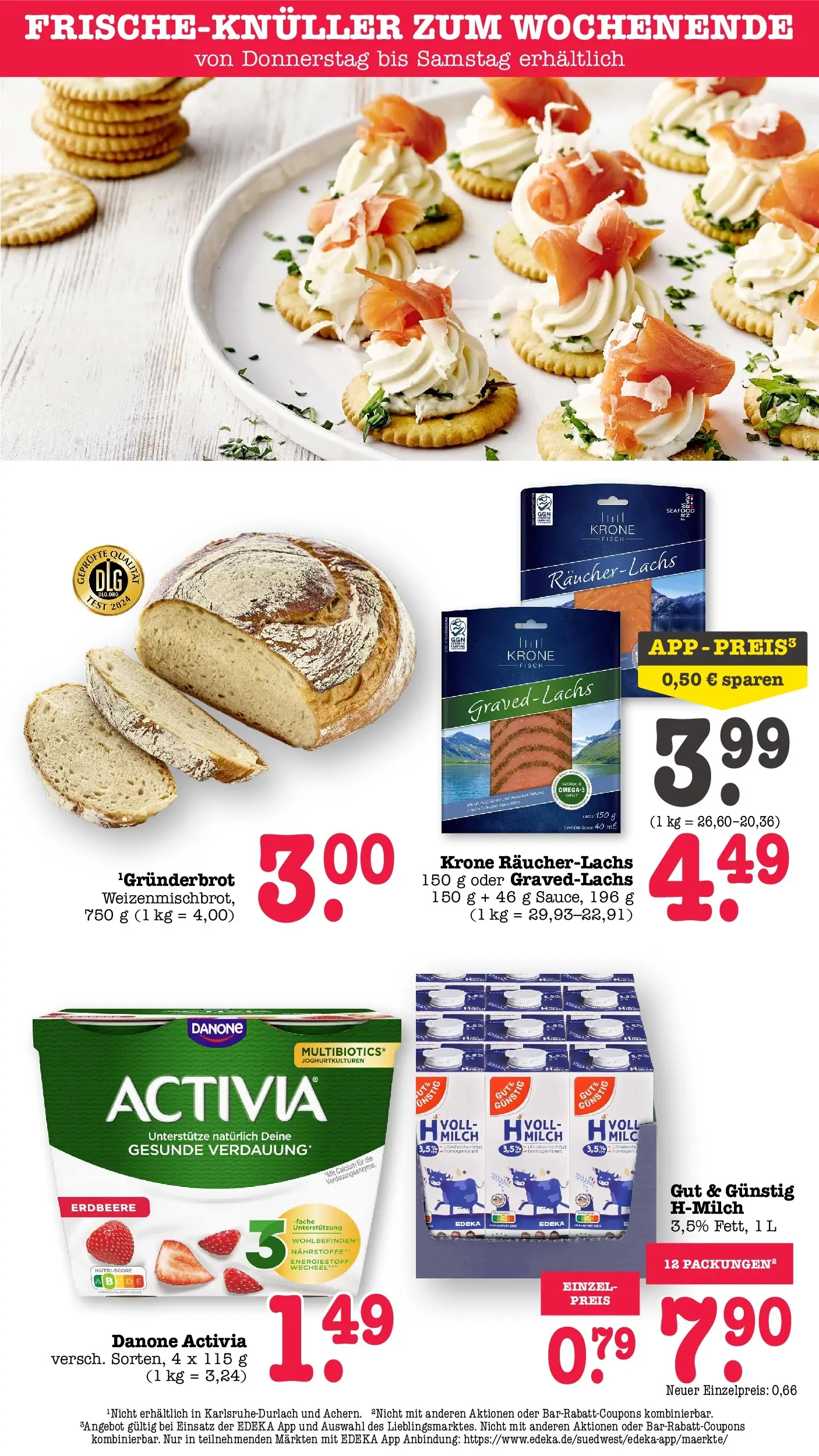 E center Prospekt Kuppenheim-Oberndorf	 (ab 20.04.2026) zum Blättern | Seite: 81 | Produkte: Activia, Danone activia, Milch, Fisch