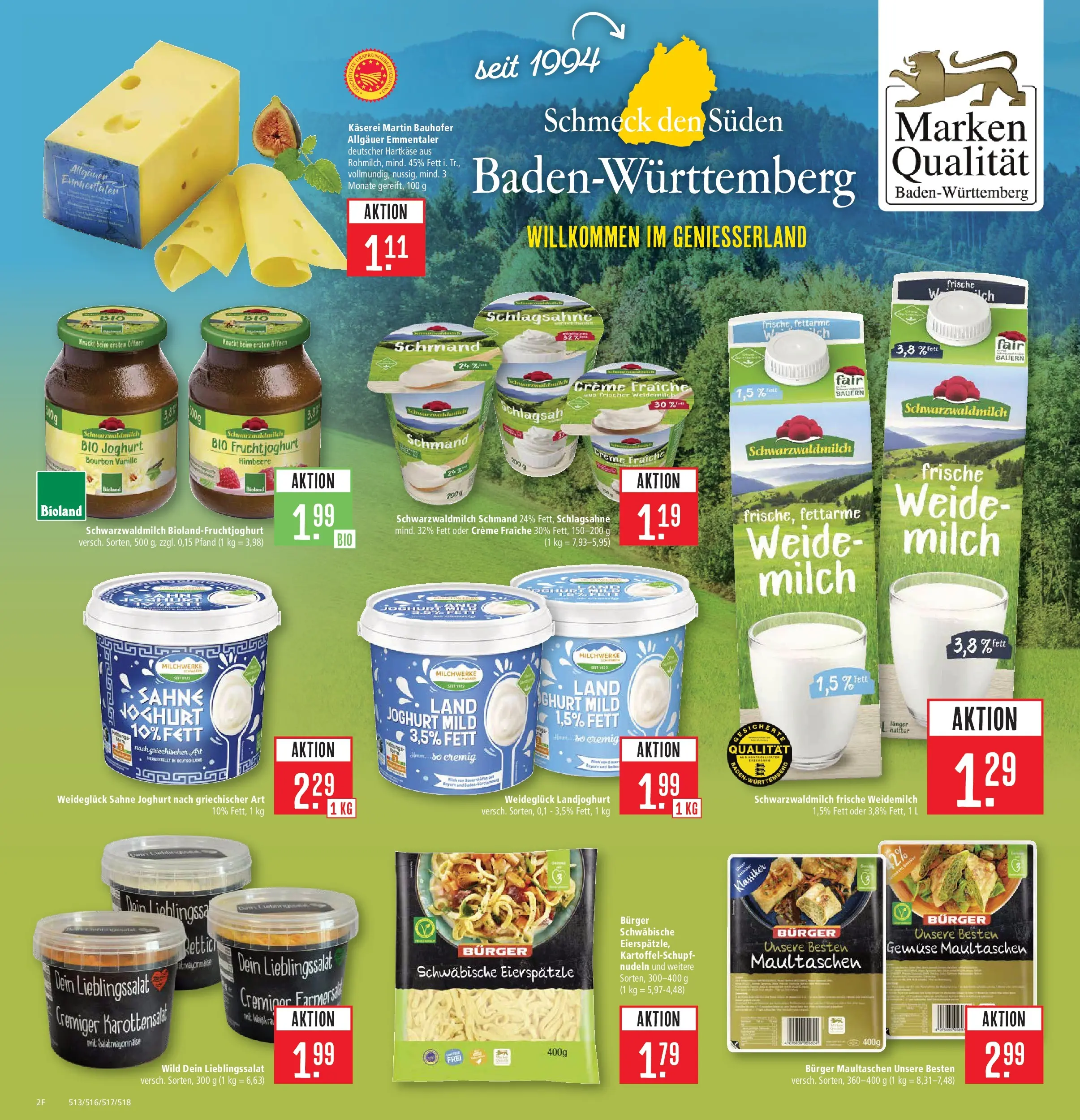 Marktkauf Prospekt Kirchheim	 (ab 20.04.2026) » Angebote online | Seite: 4 | Produkte: Schlagsahne, Joghurt, Bourbon, Sahne