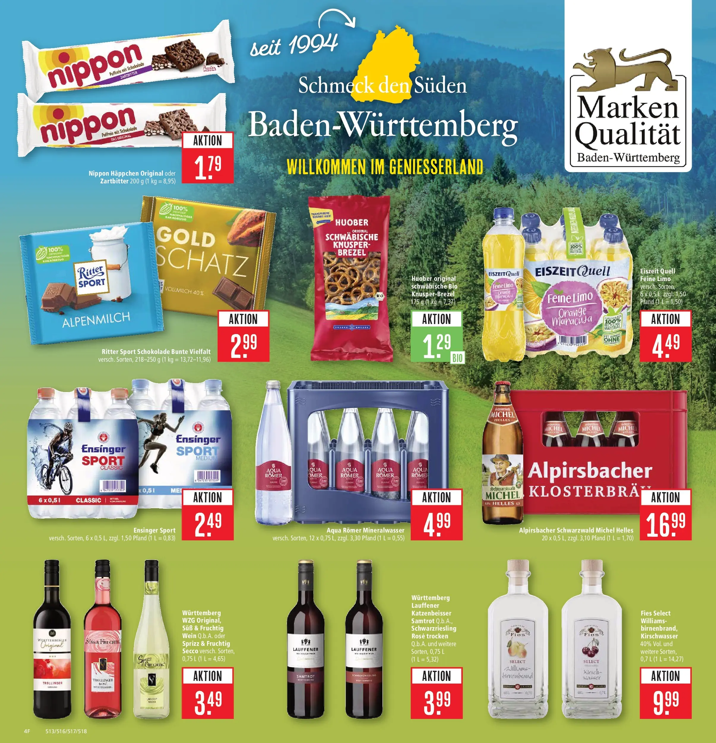 Marktkauf Prospekt Kirchheim	 (ab 20.04.2026) » Angebote online | Seite: 6 | Produkte: Schokolade, Ritter sport, Mineralwasser, Wein