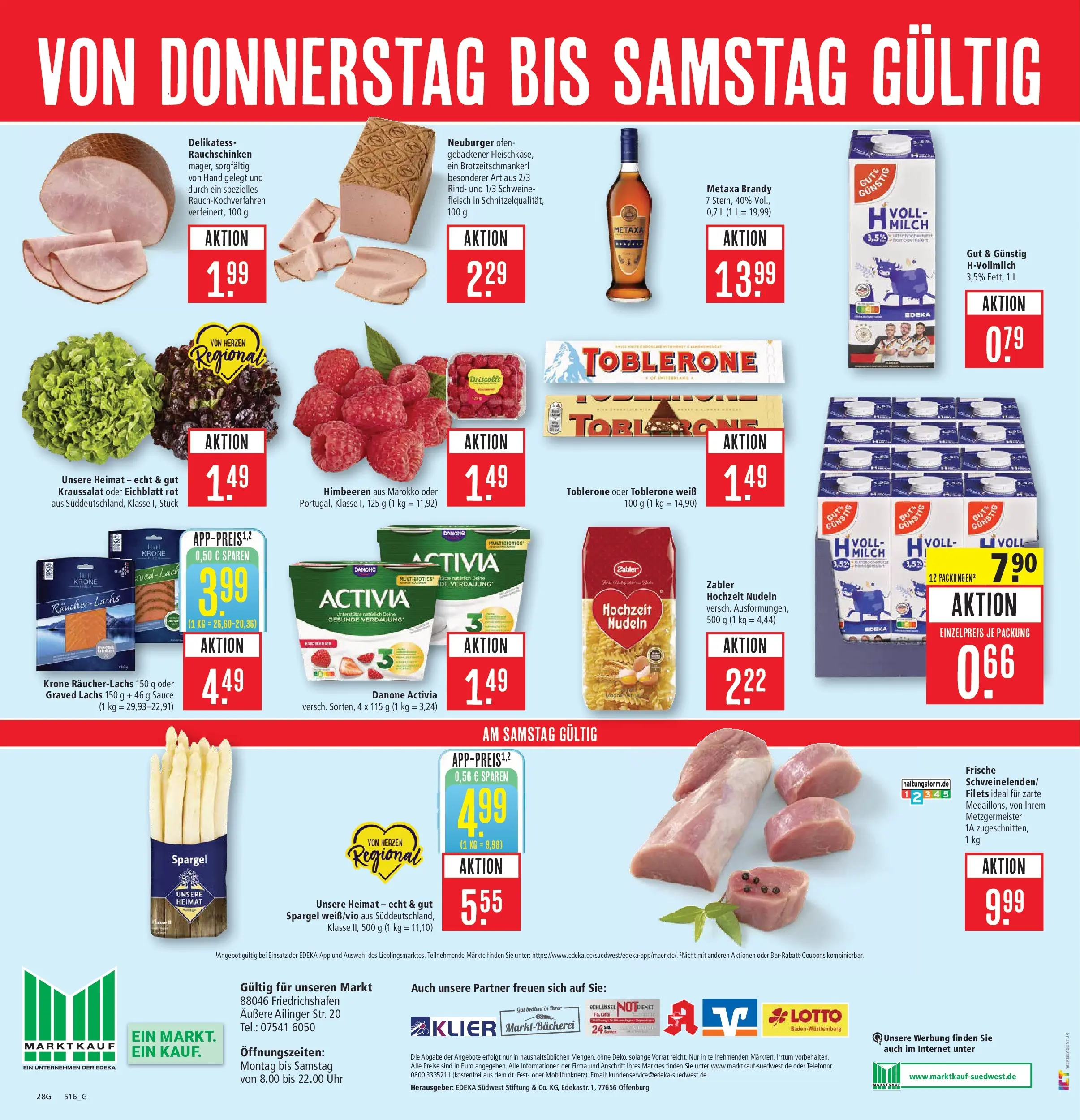 Marktkauf Prospekt Friedrichshafen	 (ab 20.04.2026) » Angebote online | Seite: 38 | Produkte: Danone activia, Lachs, Räucherlachs, Fleisch