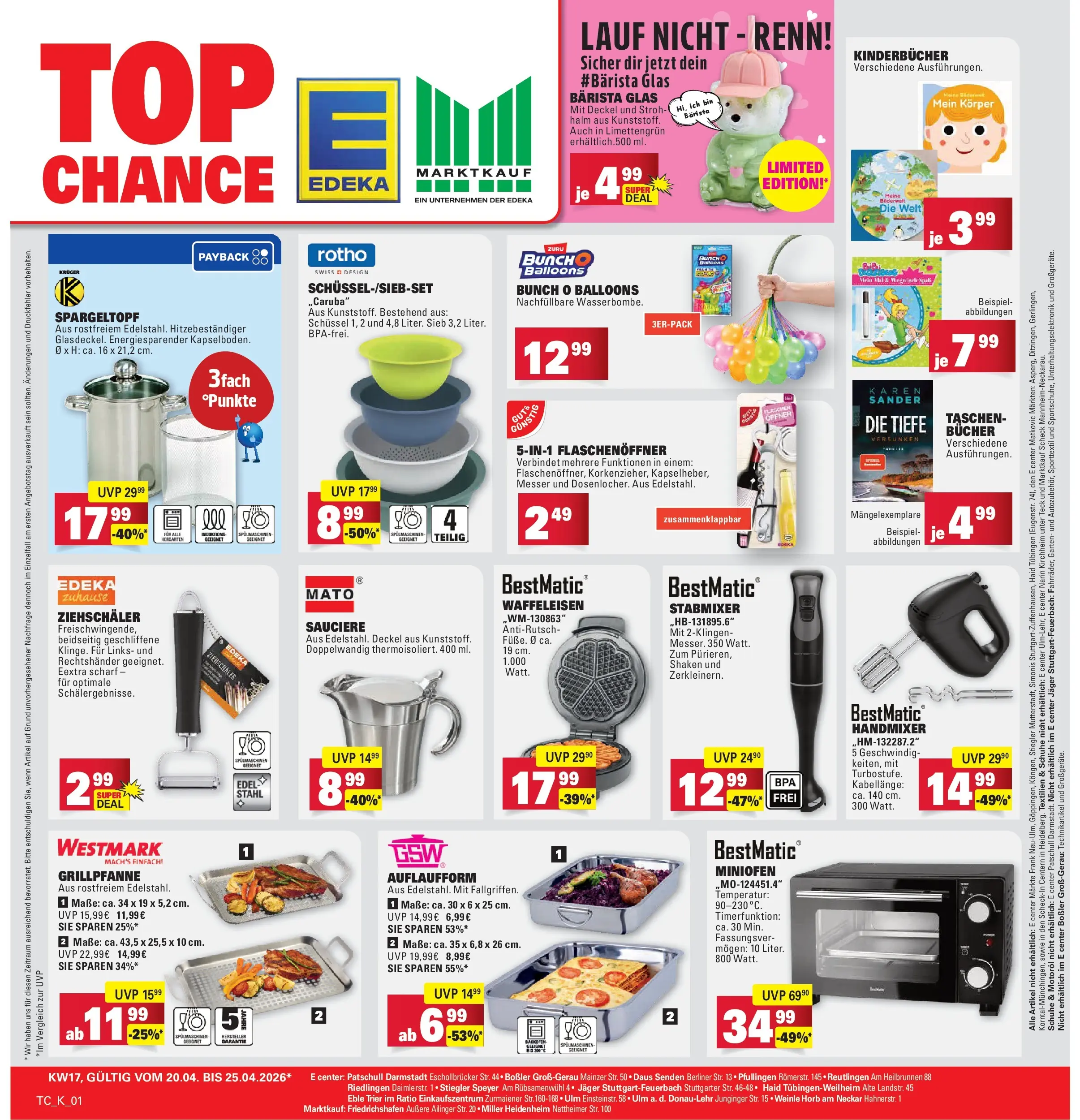 Marktkauf Prospekt Friedrichshafen	 (ab 20.04.2026) » Angebote online | Seite: 39 | Produkte: Berliner, Handmixer, Waffeleisen, Stabmixer