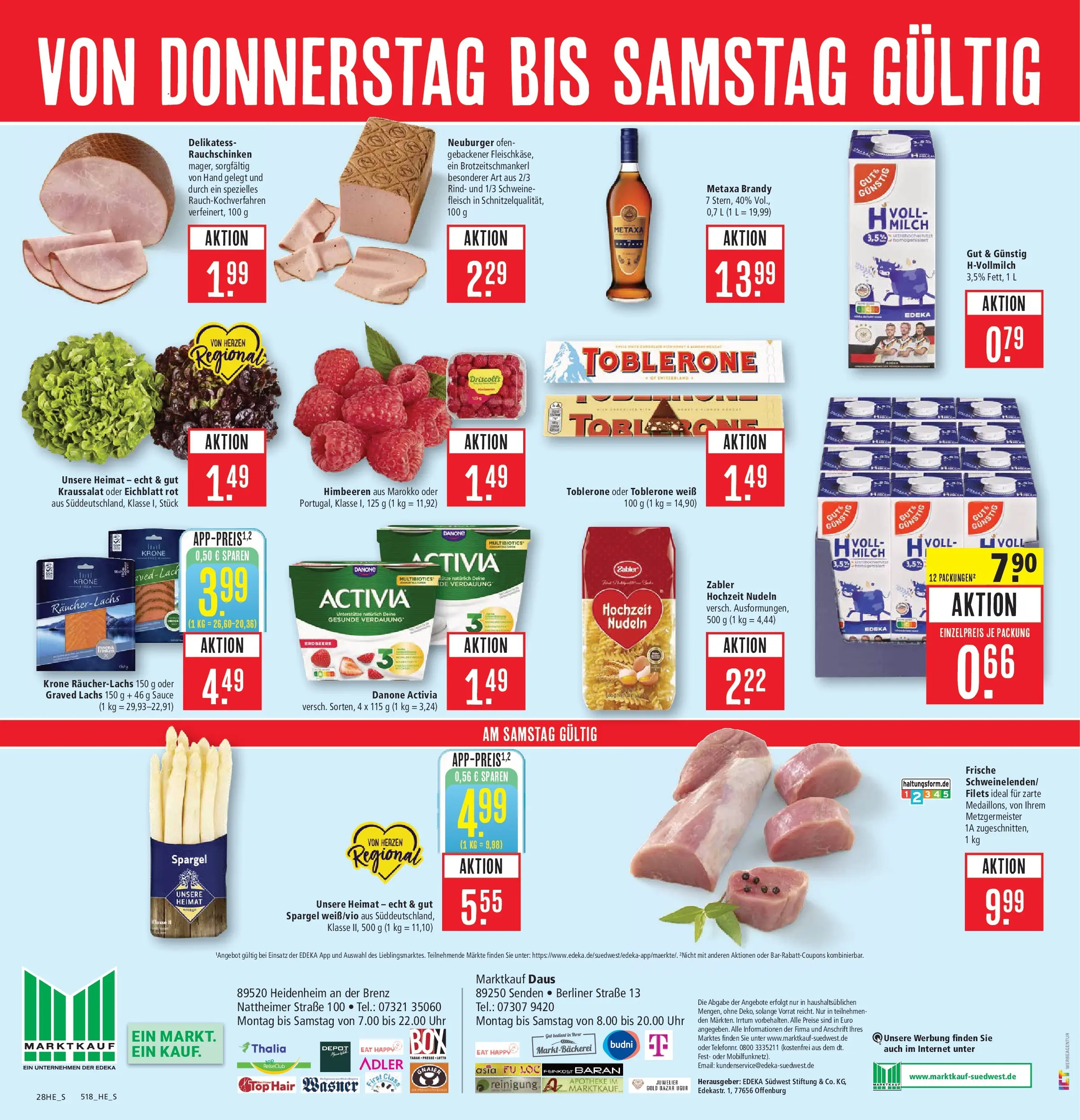 Marktkauf Prospekt Senden	 (ab 20.04.2026) » Angebote online | Seite: 38 | Produkte: Top, Activia, Lachs, Räucherlachs