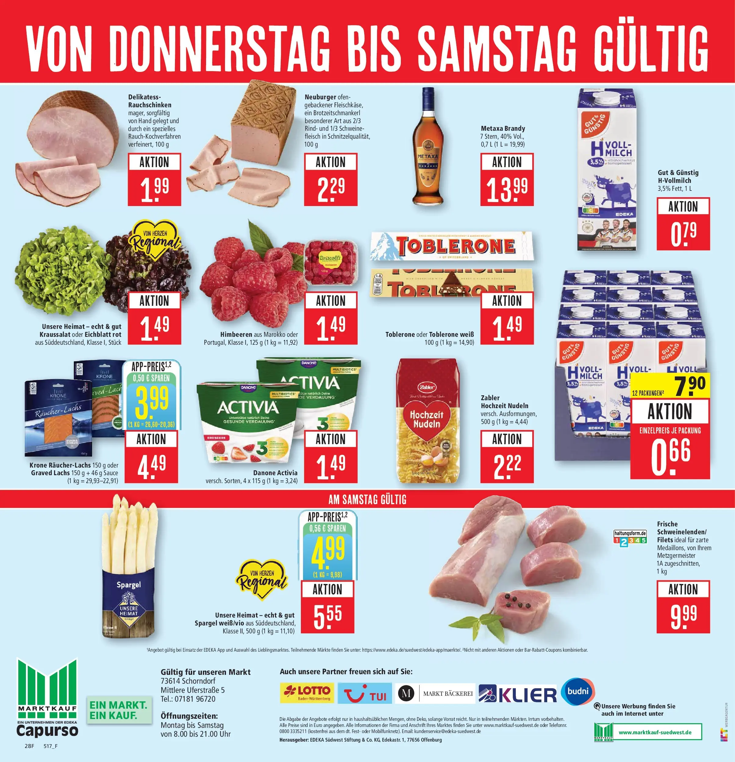 Marktkauf Prospekt Schorndorf	 (ab 20.04.2026) » Angebote online | Seite: 38 | Produkte: Bäckerei, Danone activia, Spargel, Fleisch