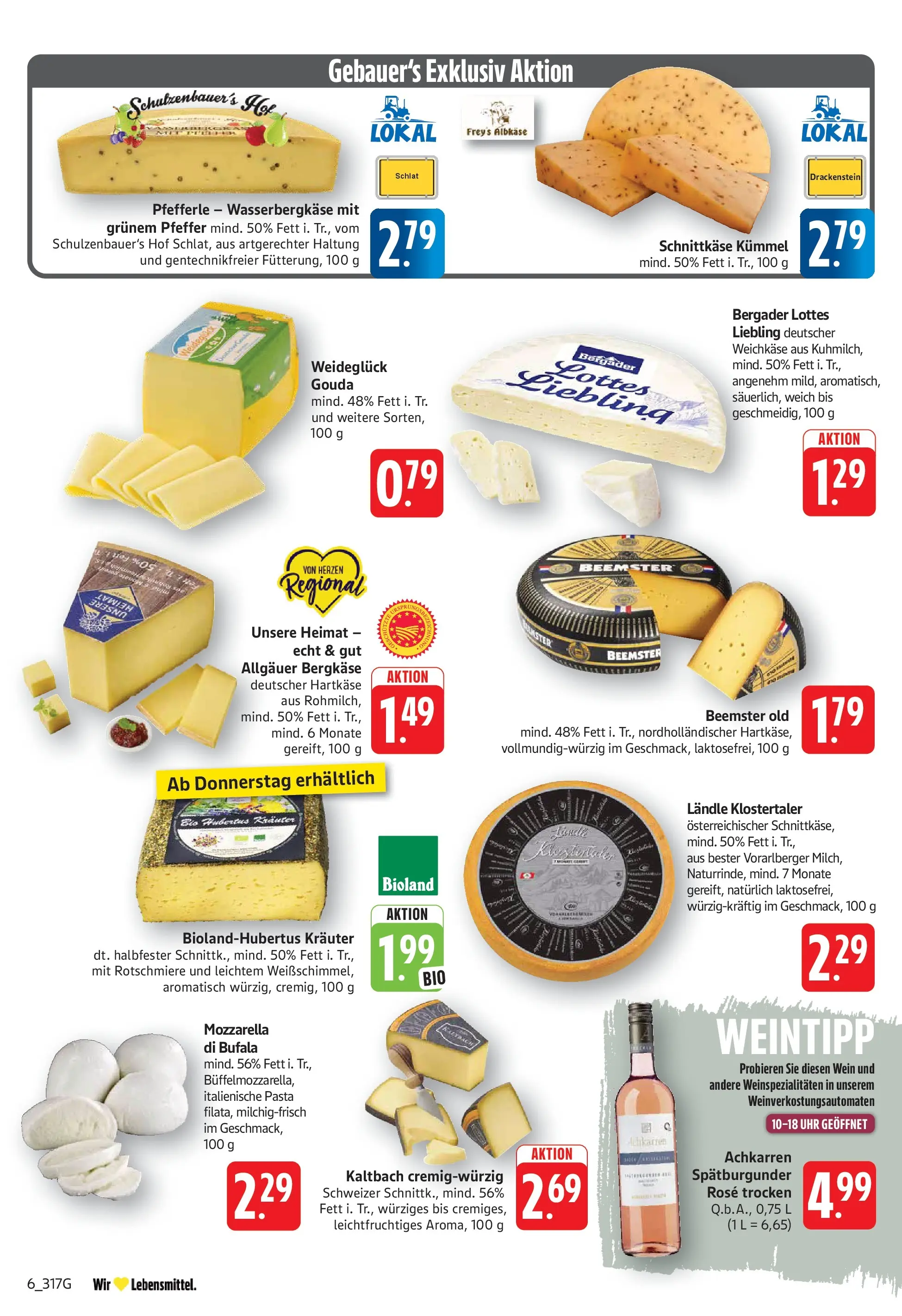 Angebote (ab 20.04.2026) zum Blättern | Seite: 6 | Produkte: Mozzarella, Pfeffer, Pasta, Uhr