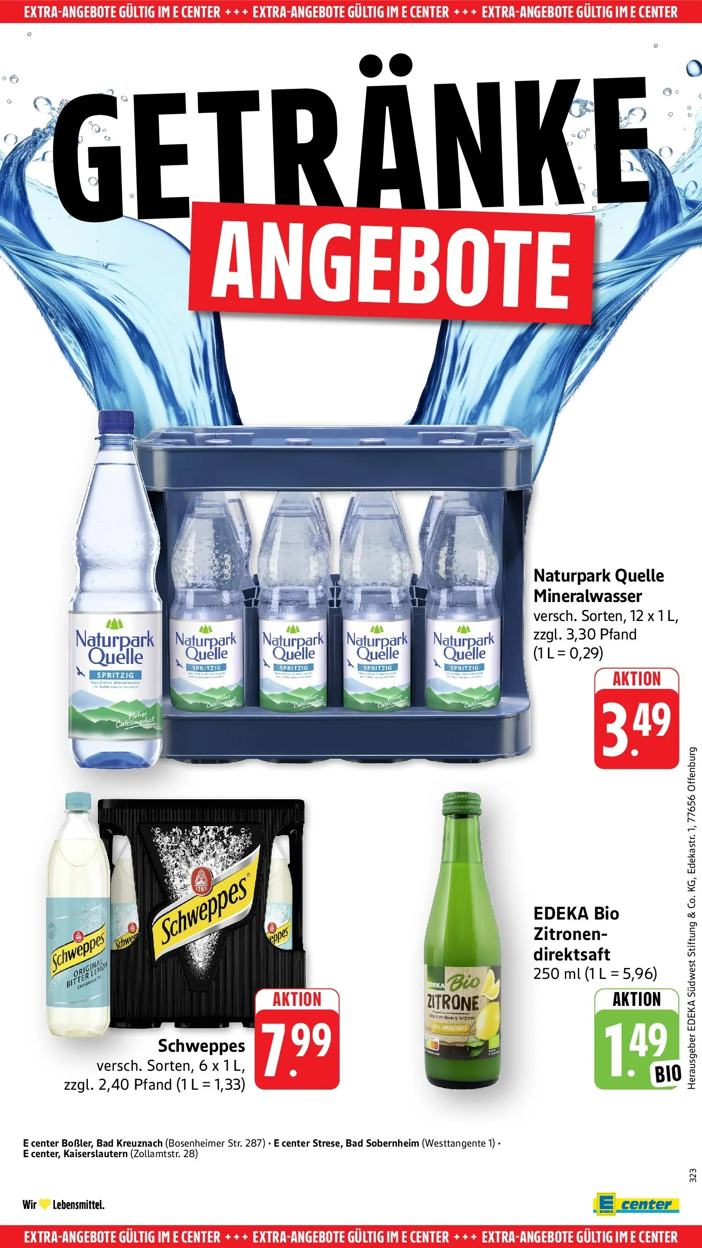 Angebote (ab 20.04.2026) zum Blättern | Seite: 53 | Produkte: Bad, Schweppes, Mineralwasser, Zitronen
