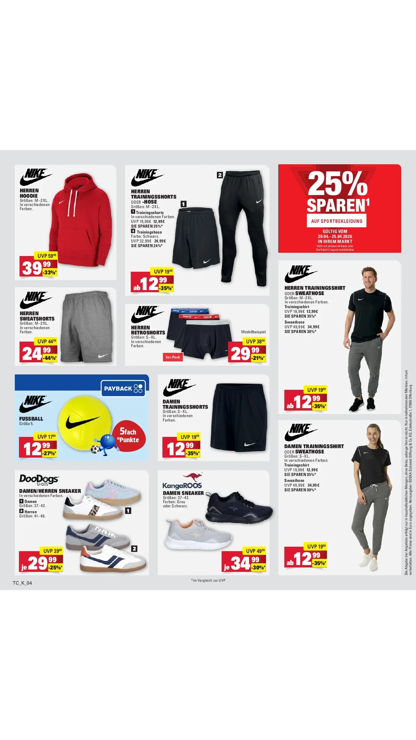 Angebote (ab 20.04.2026) zum Blättern | Seite: 65 | Produkte: Shirt, Trainingshose, Hoodie, Fußball