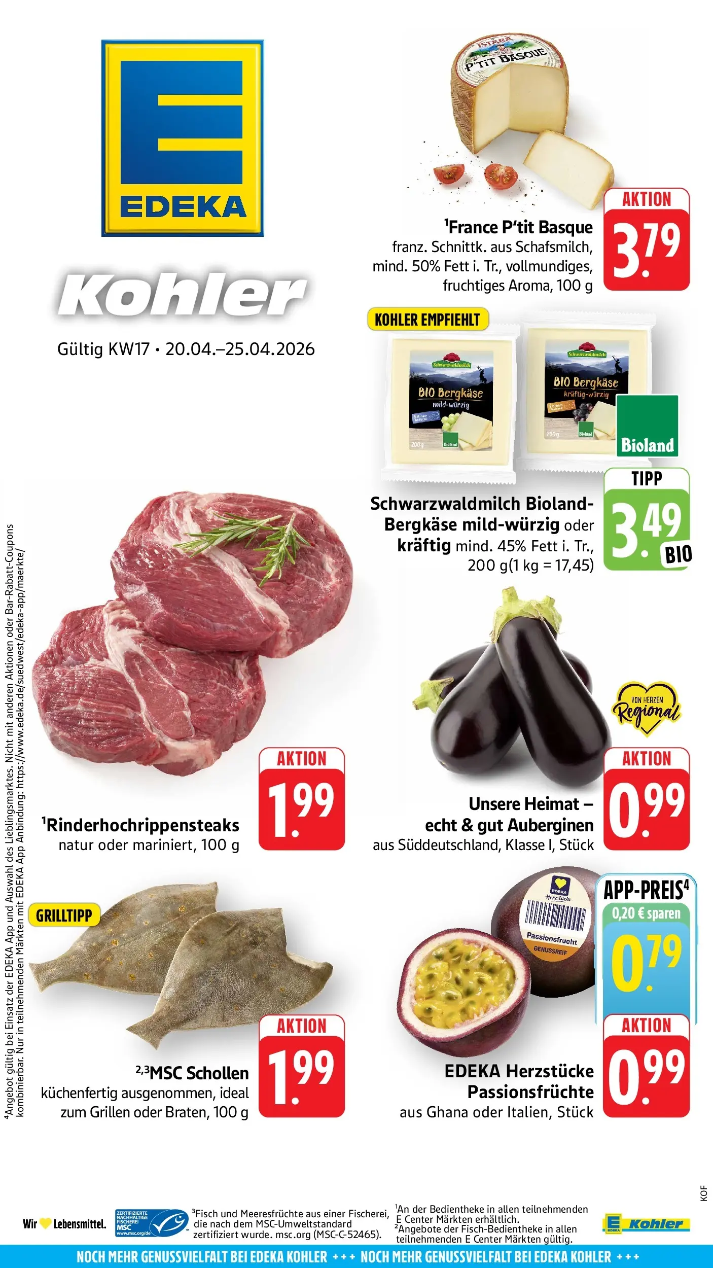 E center Prospekt Offenburg	 (ab 19.04.2026) zum Blättern | Seite: 51 | Produkte: Meeresfrüchte