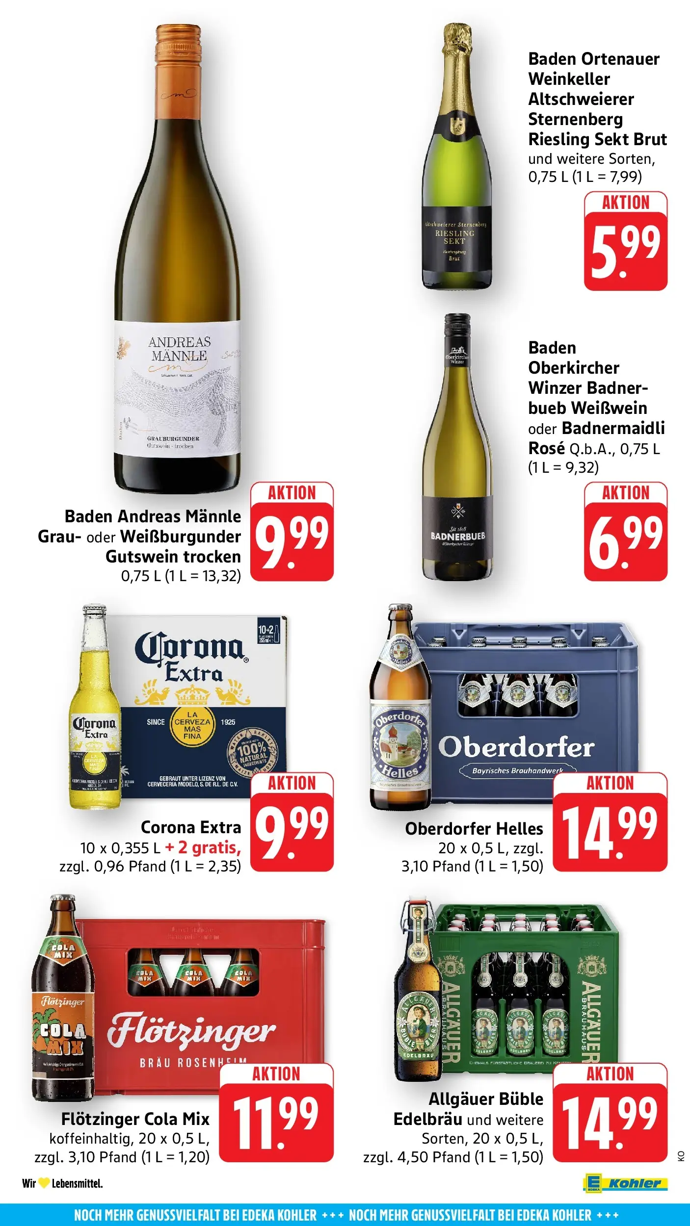 E center Prospekt Offenburg	 (ab 19.04.2026) zum Blättern | Seite: 60 | Produkte: Cola, Weißwein, Sekt