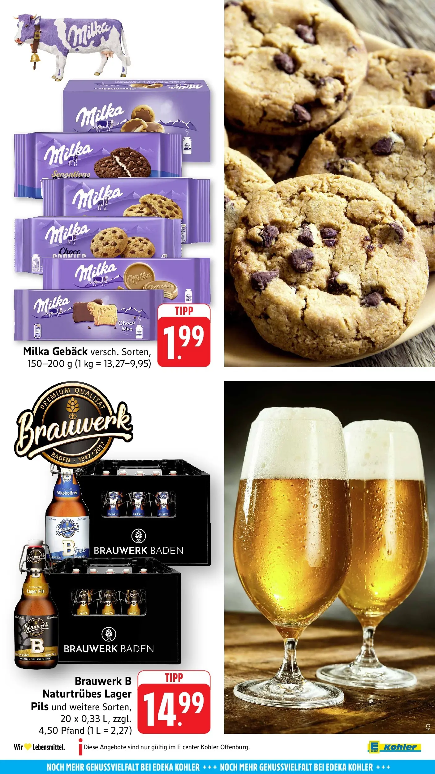E center Prospekt Offenburg	 (ab 19.04.2026) zum Blättern | Seite: 63 | Produkte: Pils, Milka