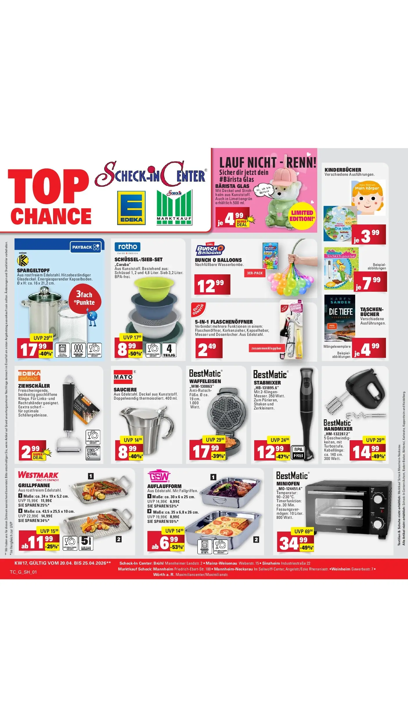 E center Prospekt Sinzheim	 (ab 20.04.2026) zum Blättern | Seite: 88 | Produkte: Handmixer, Waffeleisen, Stabmixer