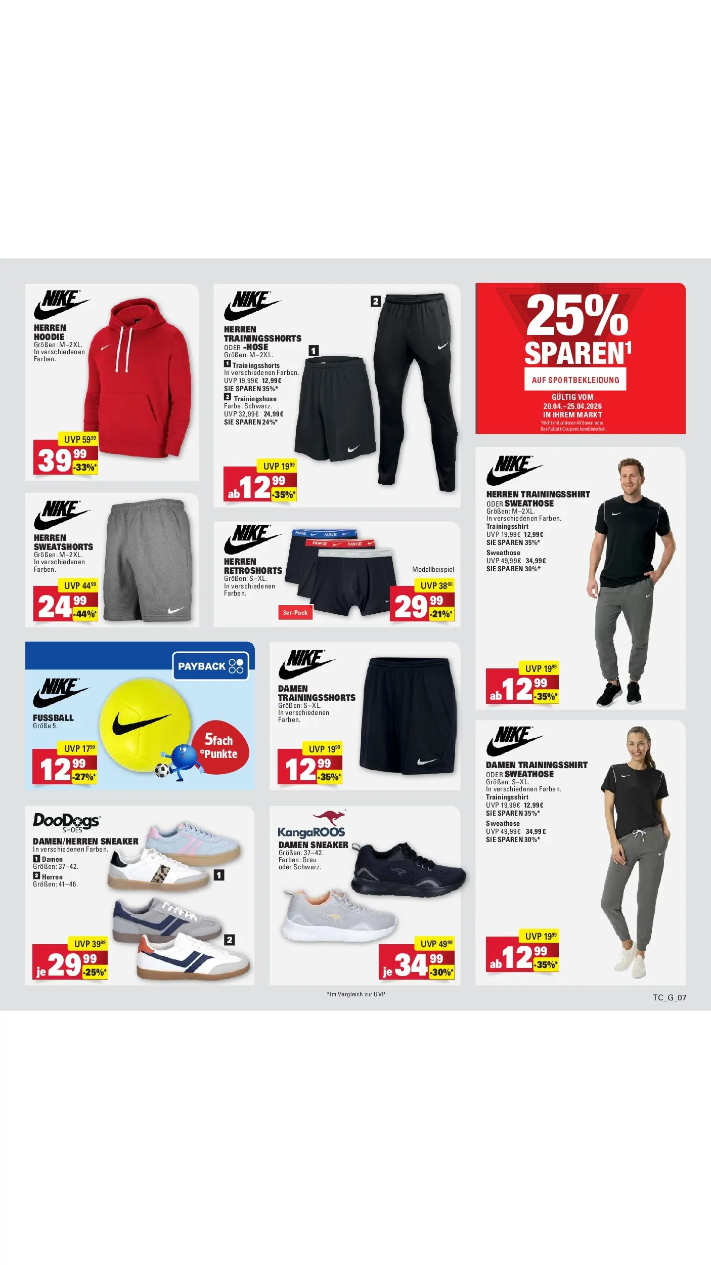 E center Prospekt Sinzheim	 (ab 20.04.2026) zum Blättern | Seite: 94 | Produkte: Sweathose, Trainingshose, Fußball, Hose