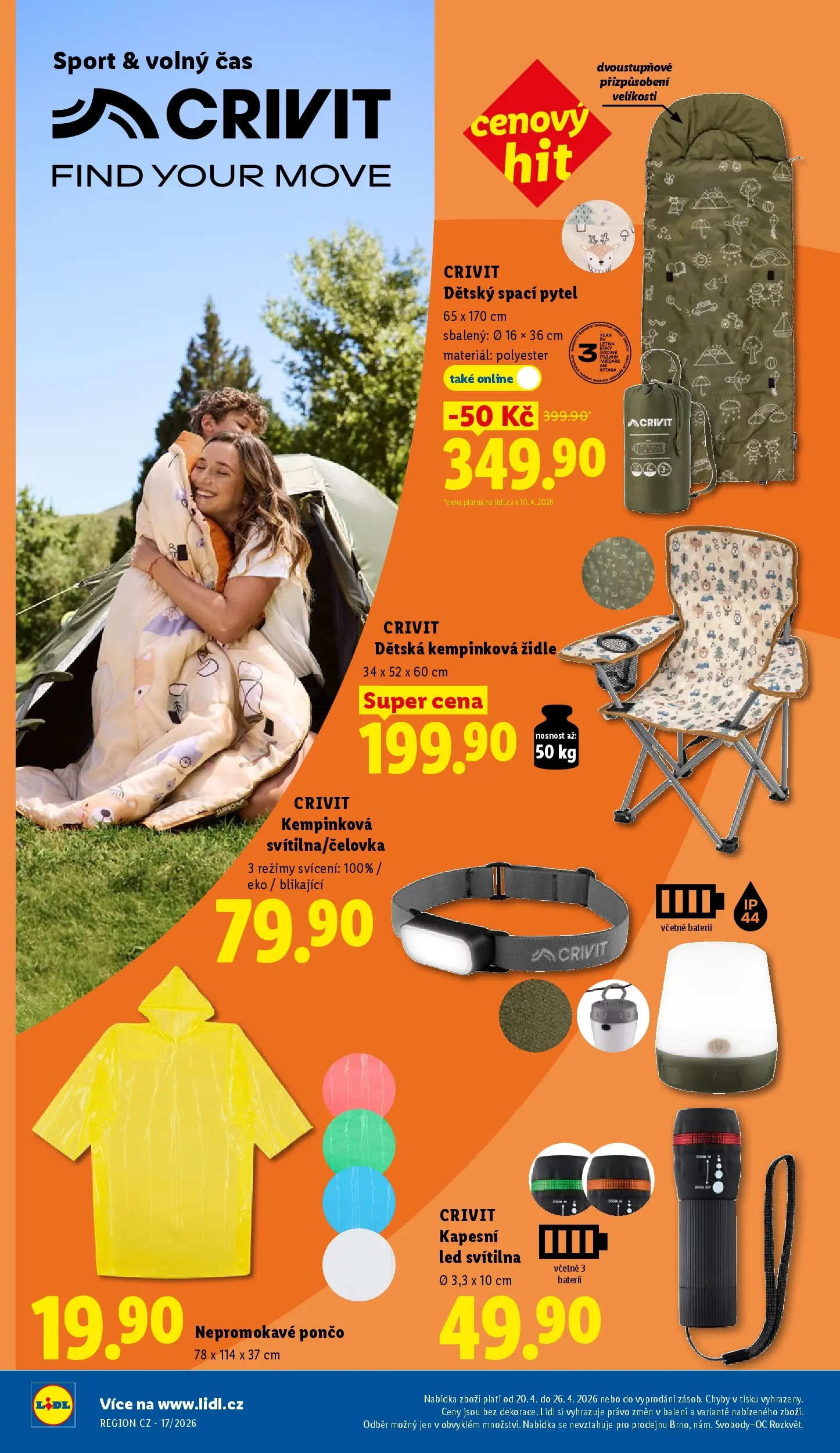 Lidl leták od 19.04.2026 - Nový akční leták | Strana: 34 | Produkty: LED svítilna, Židle, LED, Svítilna