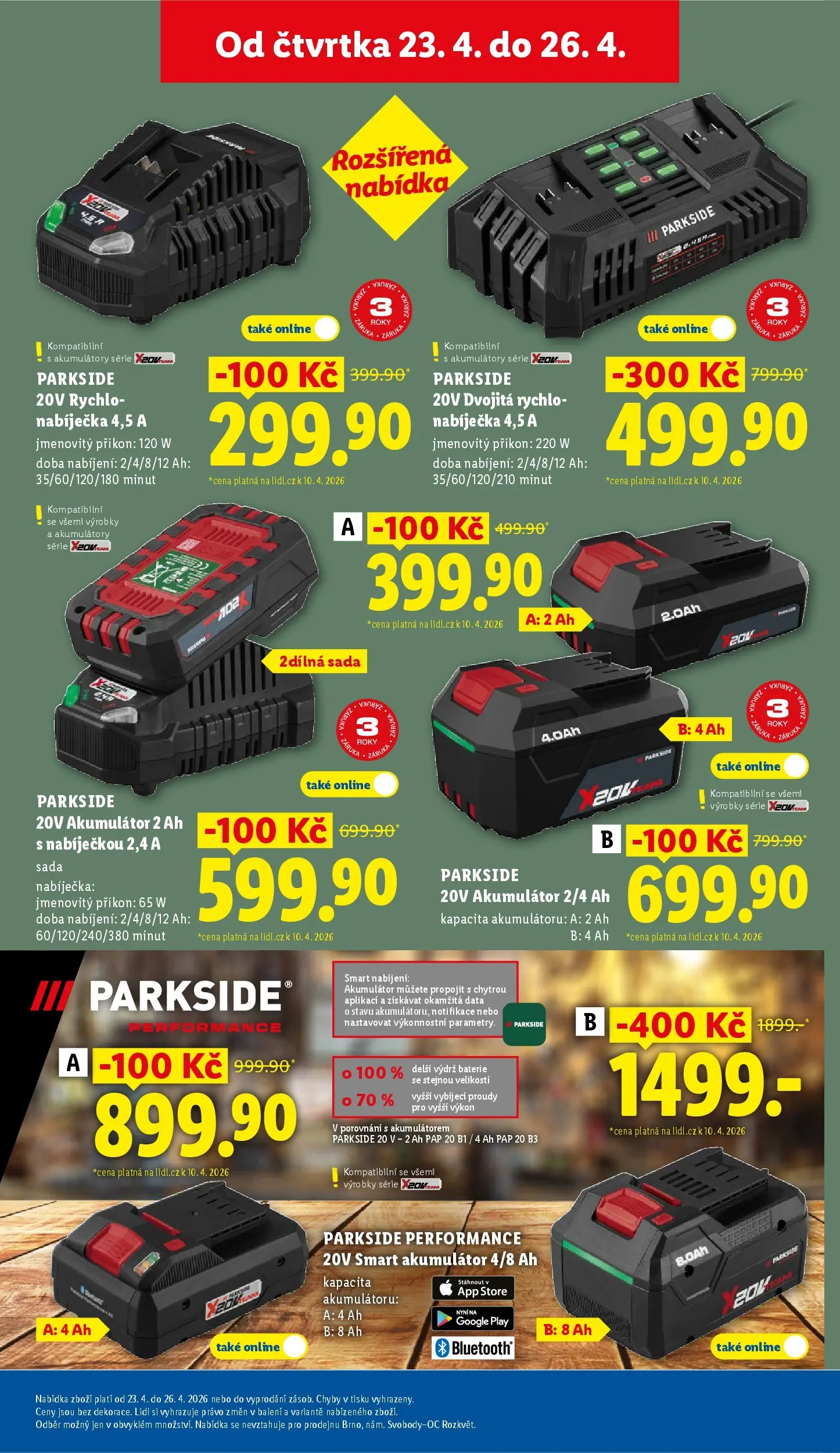 Lidl leták od 19.04.2026 - Nový akční leták | Strana: 13 | Produkty: Parkside, Baterie