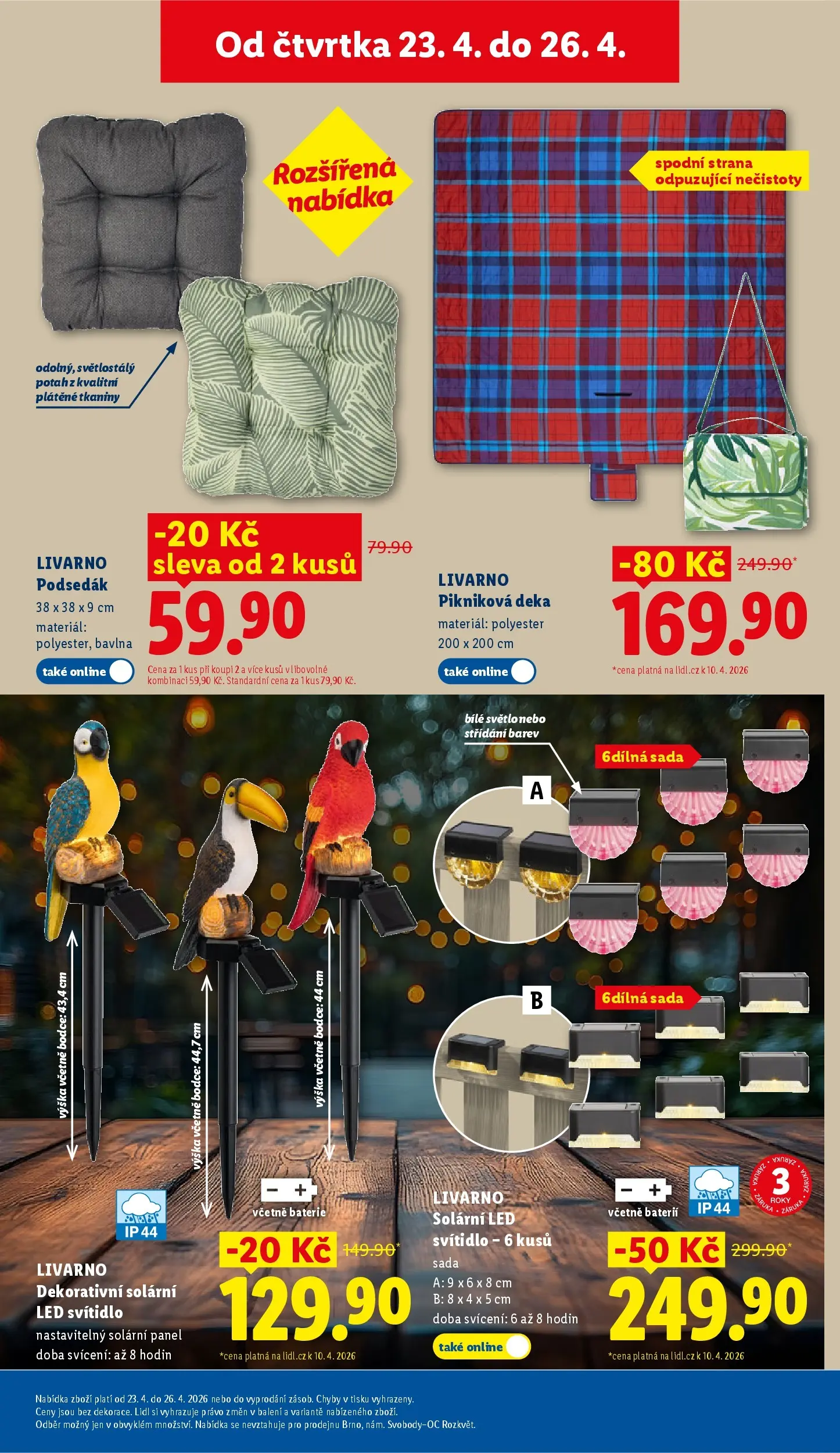 Lidl leták od 19.04.2026 - Nový akční leták | Strana: 17 | Produkty: Deka, Podsedák, Baterie, LED