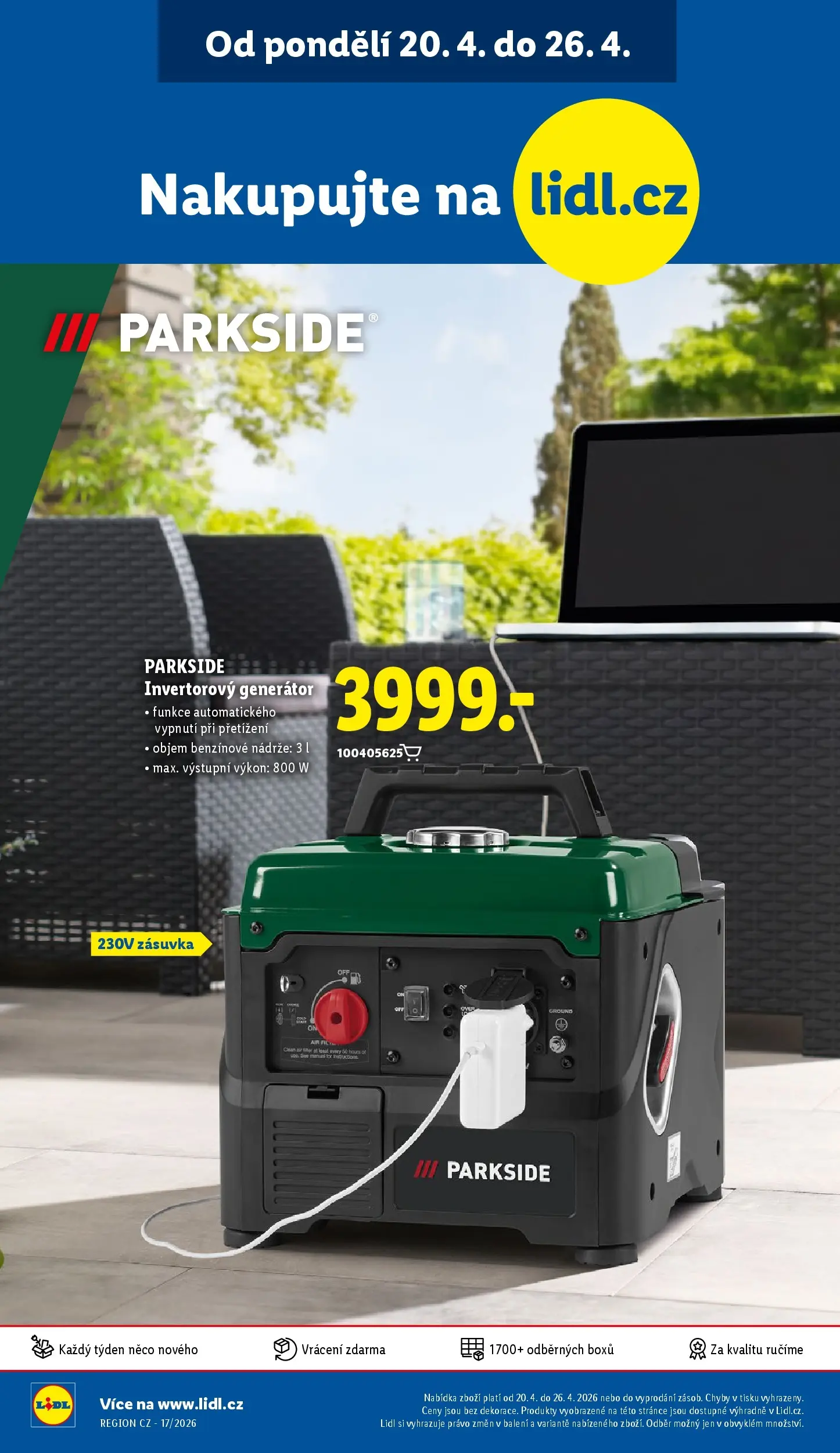 Lidl leták od 19.04.2026 - Nový akční leták | Strana: 40 | Produkty: Parkside, Zásuvka