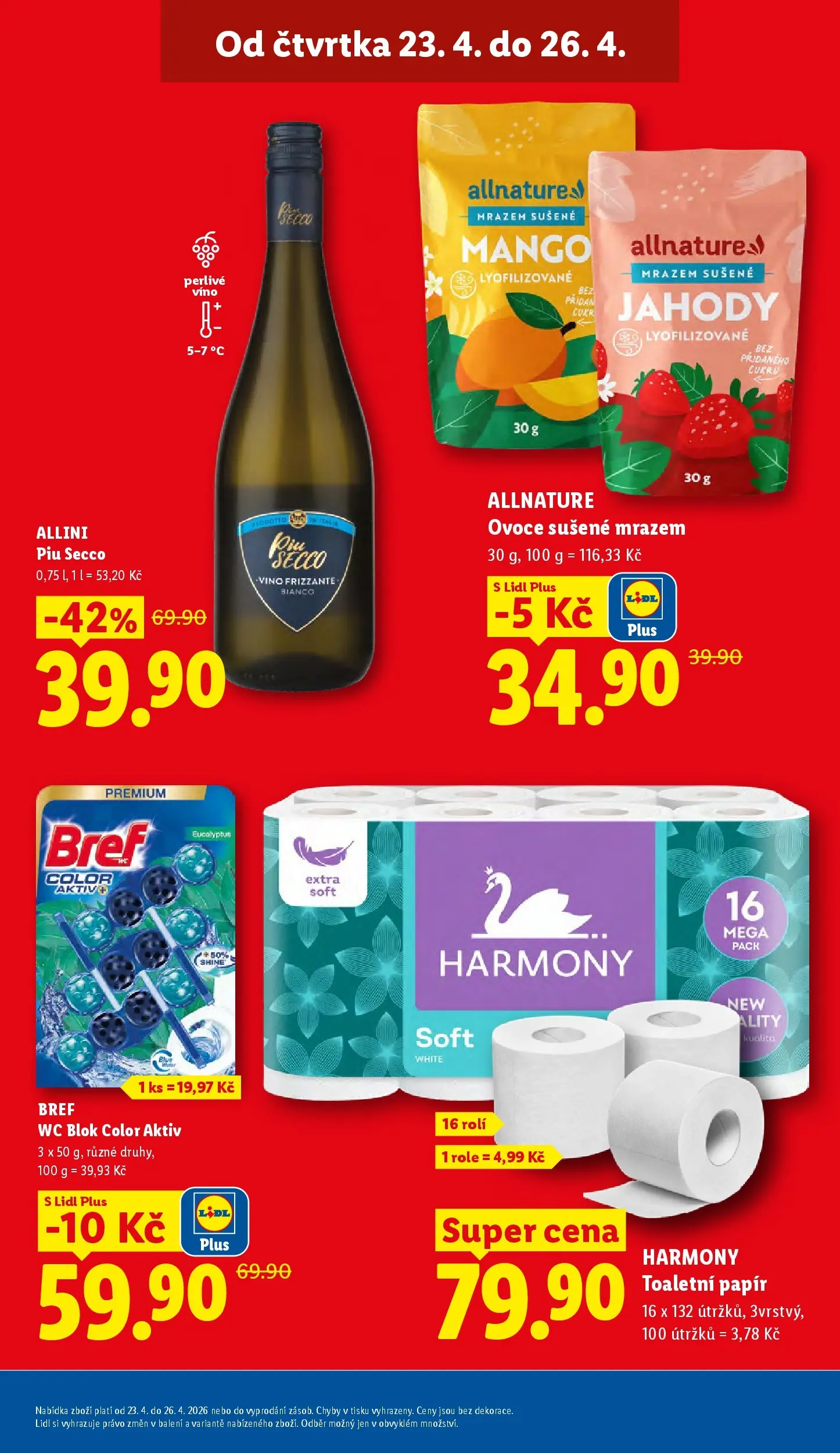 Lidl leták od 22.04.2026 - Nový akční leták | Strana: 3 | Produkty: Víno, Toaletní papír, Ovoce sušené mrazem, Wc