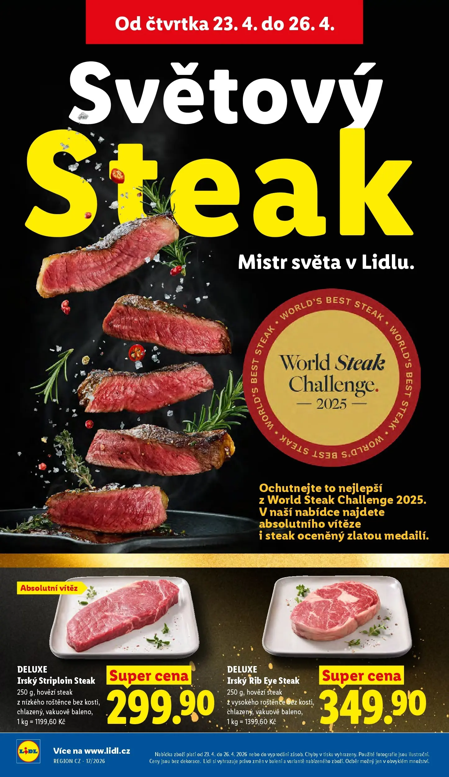 Lidl leták od 22.04.2026 - Nový akční leták | Strana: 14 | Produkty: Hovězí, Hovězí steak, Steak, Deluxe