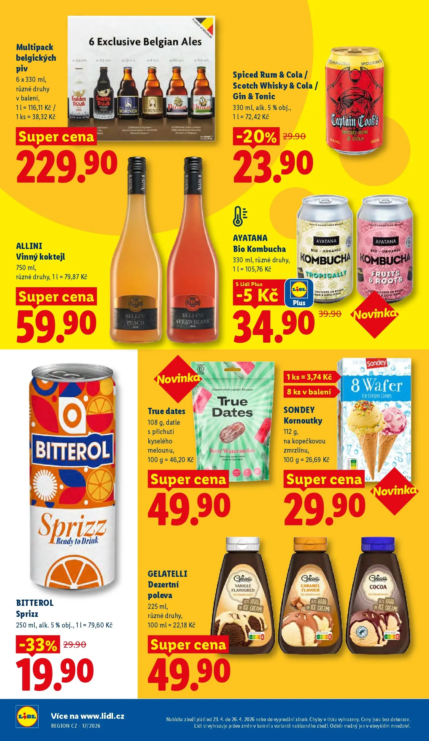 Lidl leták od 22.04.2026 - Nový akční leták | Strana: 18 | Produkty: Kombucha, Whisky, Bellini, Bitterol
