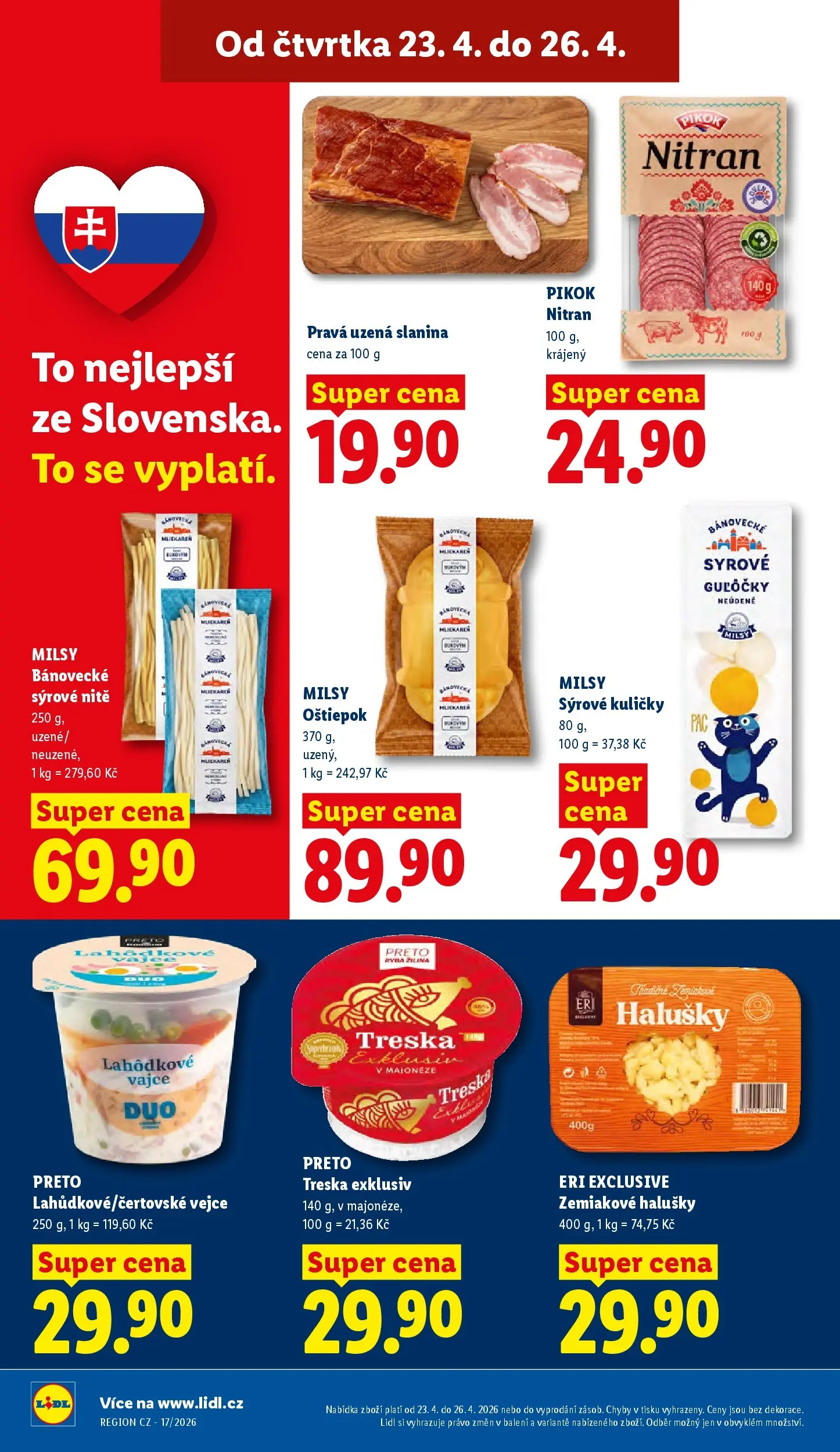 Lidl leták od 22.04.2026 - Nový akční leták | Strana: 20 | Produkty: Ryba, Slanina, Kuličky, Pikok