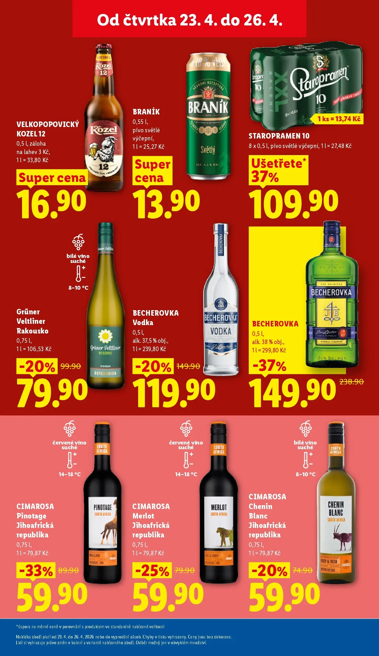Lidl leták od 22.04.2026 - Nový akční leták | Strana: 29 | Produkty: Staropramen 10, Pivo, Kozel, Braník