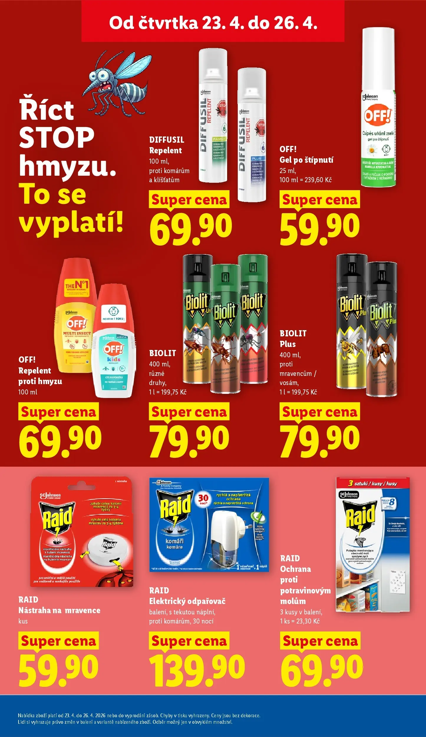 Lidl leták od 22.04.2026 - Nový akční leták | Strana: 33 | Produkty: Raid, Repelent