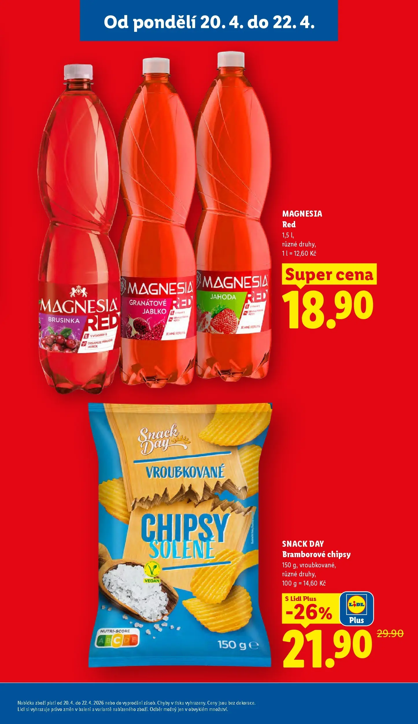 Lidl leták od 19.04.2026 - Nový akční leták | Strana: 7 | Produkty: Vegan, Magnesia, Chipsy, Magnesia Red