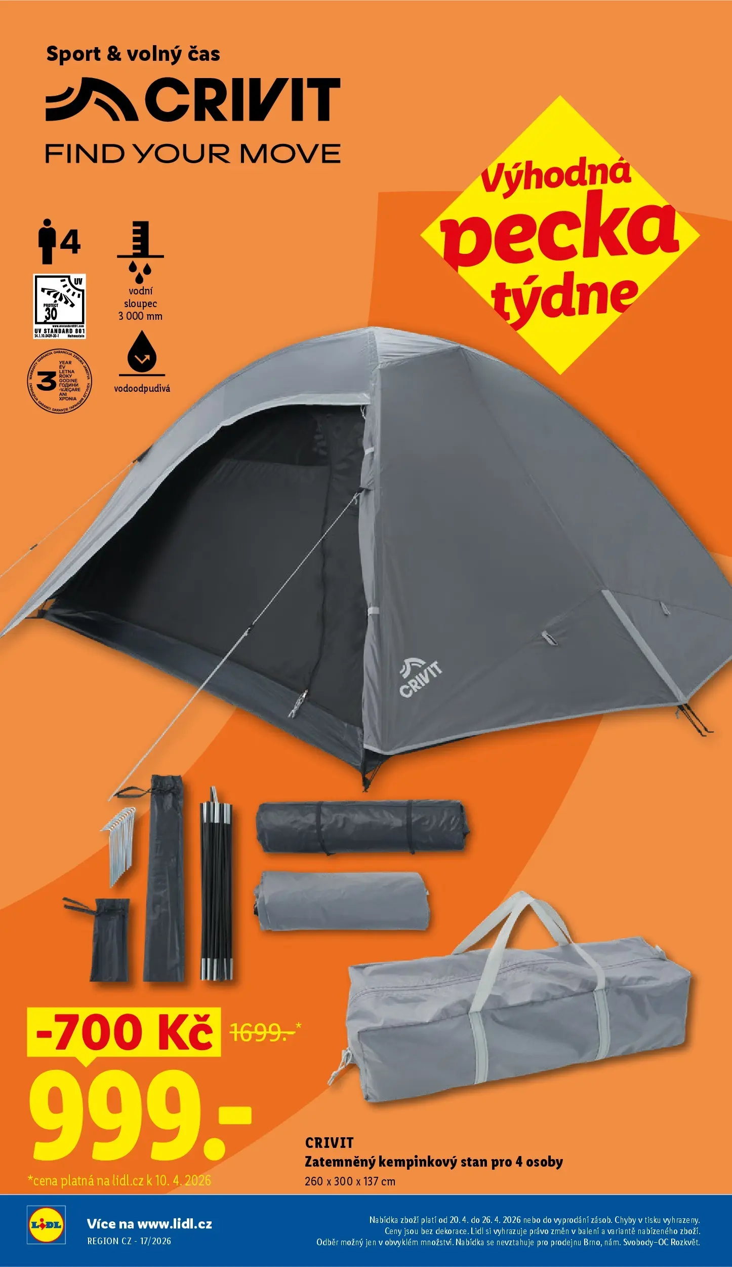 Lidl leták od 19.04.2026 - Nový akční leták | Strana: 8 | Produkty: Stan