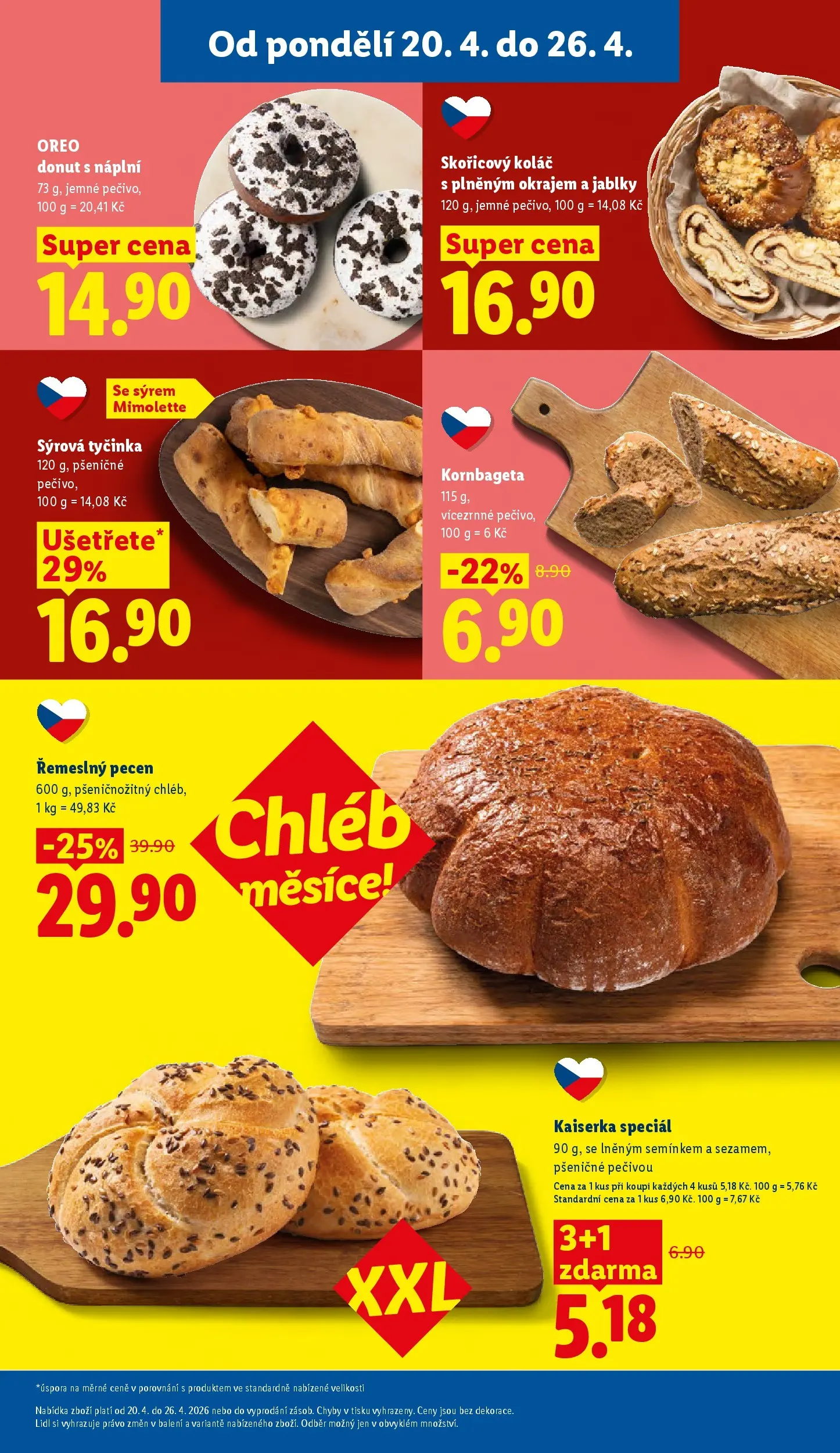 Lidl leták od 19.04.2026 - Nový akční leták | Strana: 13 | Produkty: Donut, Kaiserka, Pečivo, Oreo