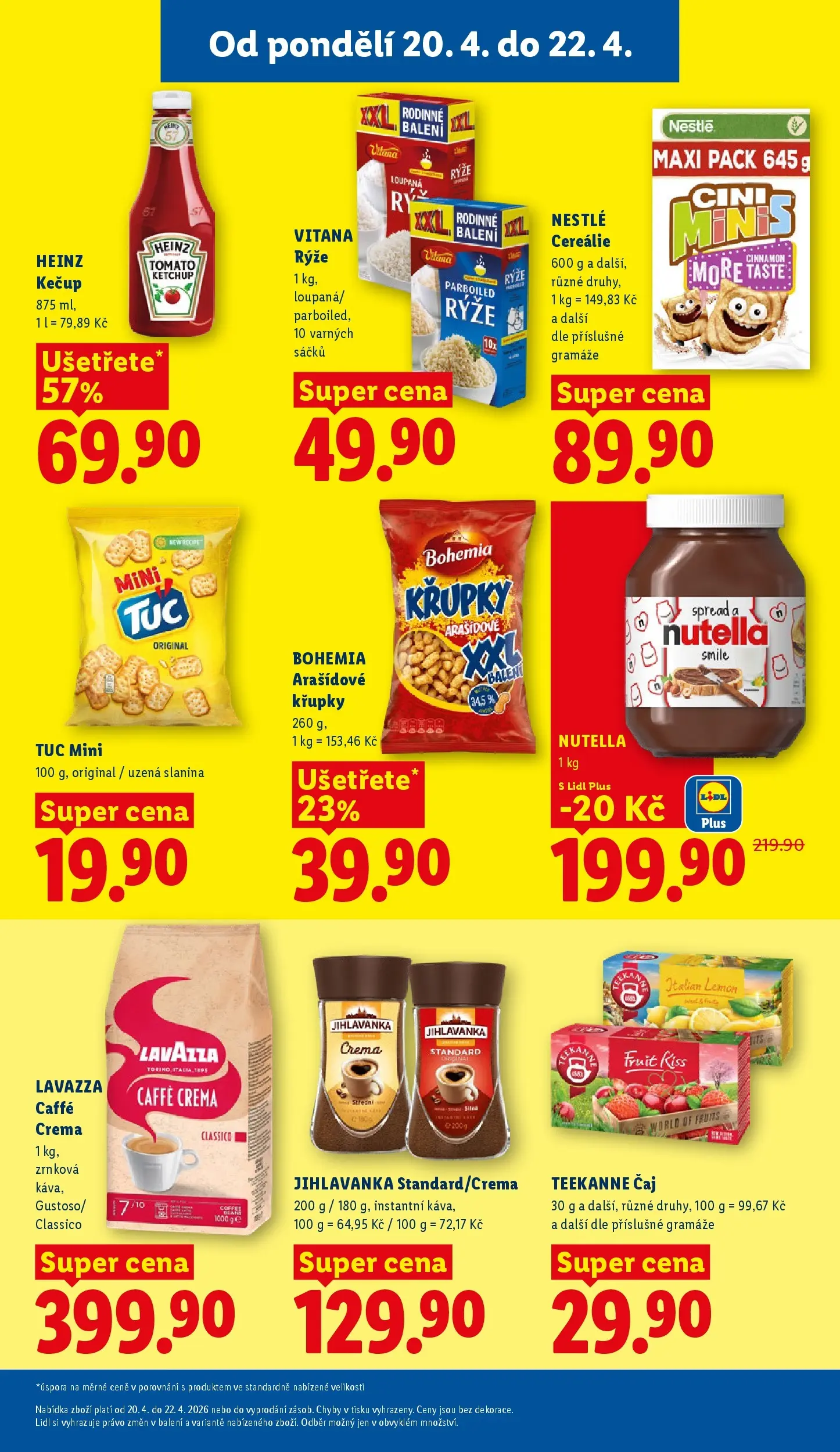 Lidl leták od 19.04.2026 - Nový akční leták | Strana: 17 | Produkty: Káva, Čaj, Instantní káva, Slanina
