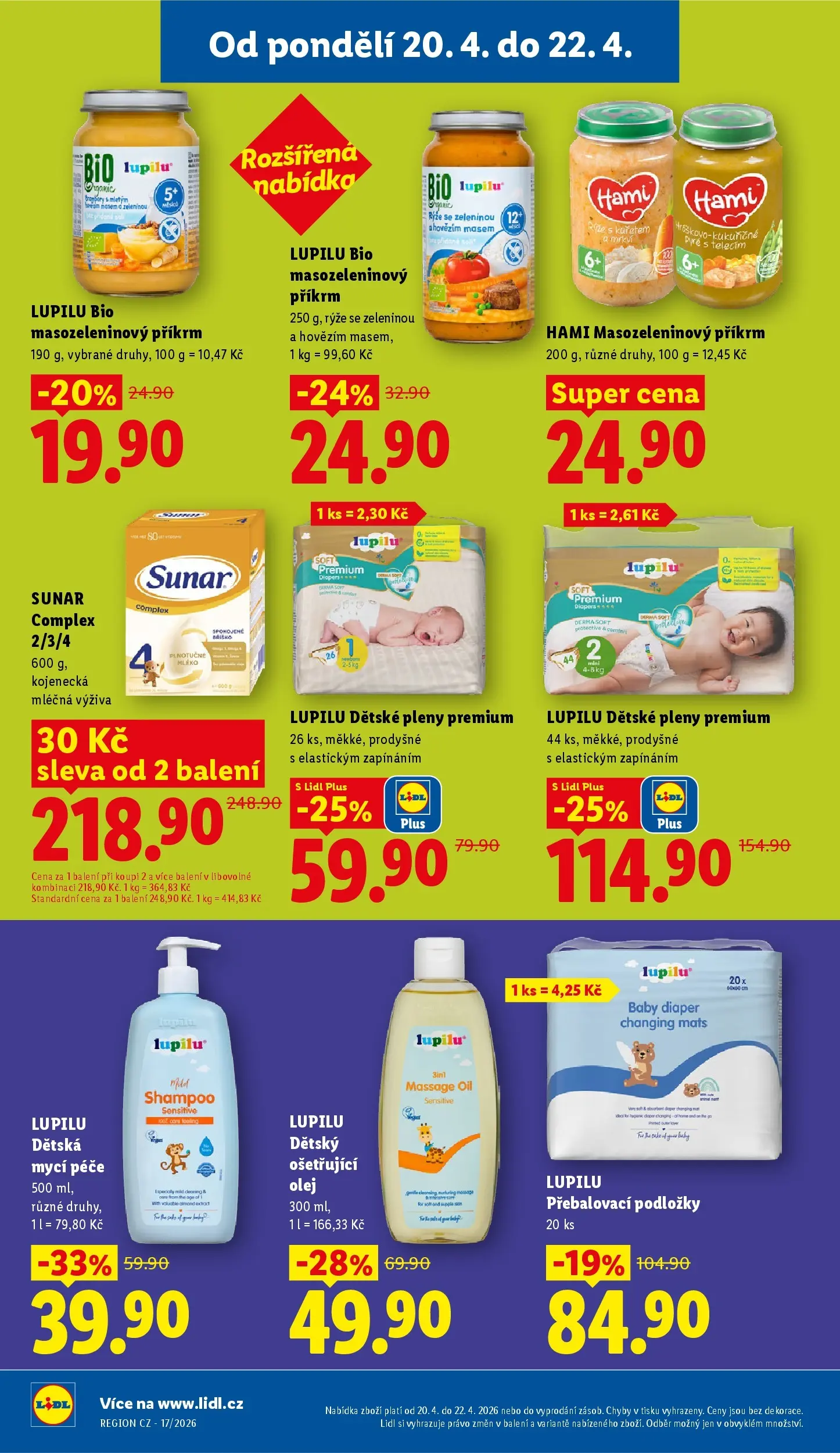 Lidl leták od 19.04.2026 - Nový akční leták | Strana: 27 | Produkty: Mléko, Sunar Complex, Sunar, Hami