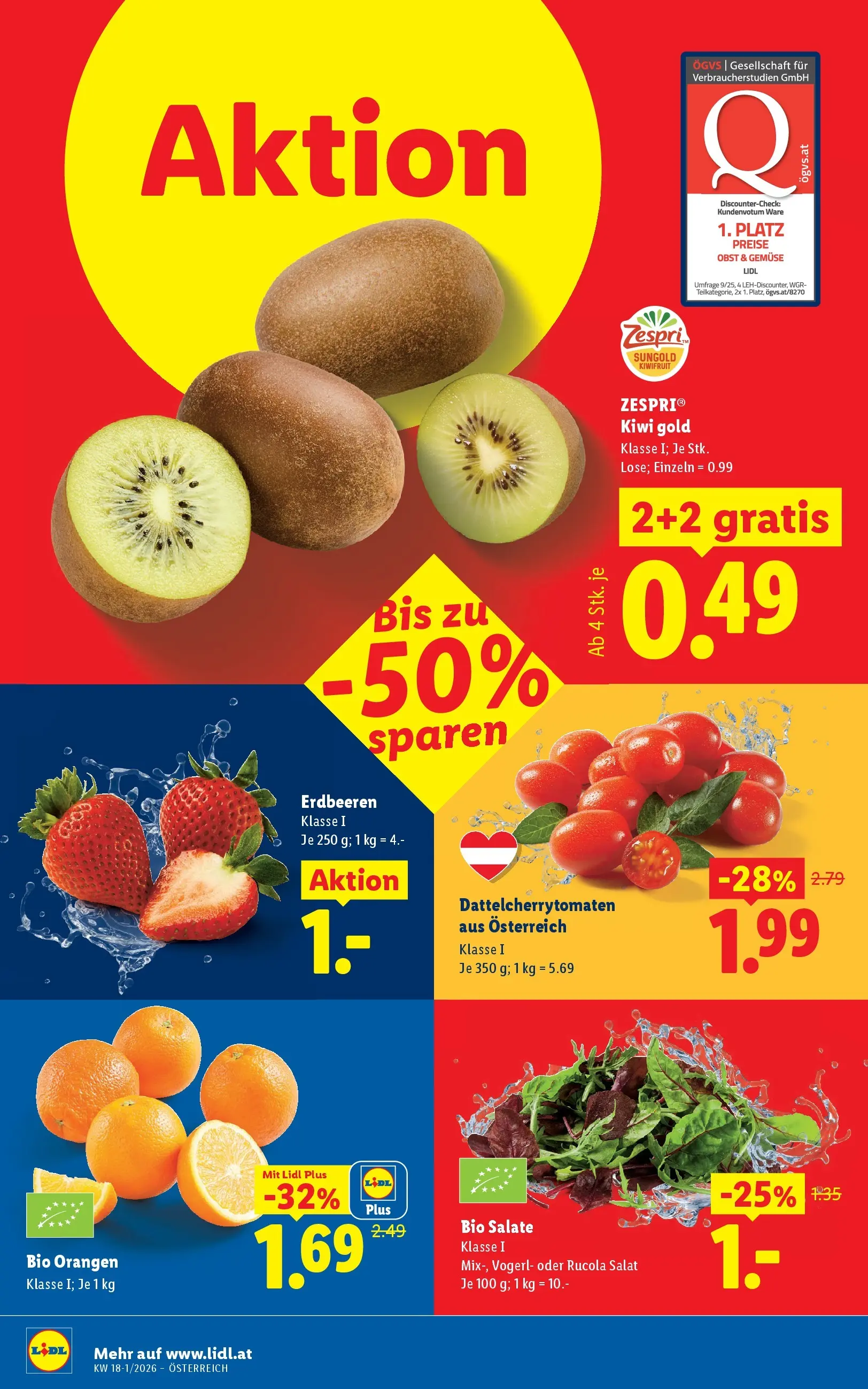 Lidl - Lidl ab 22.04.2026 - Angebote ab donnerstag | Seite: 43 | Produkte: Erdbeeren, Gemüse, Obst, Orangen