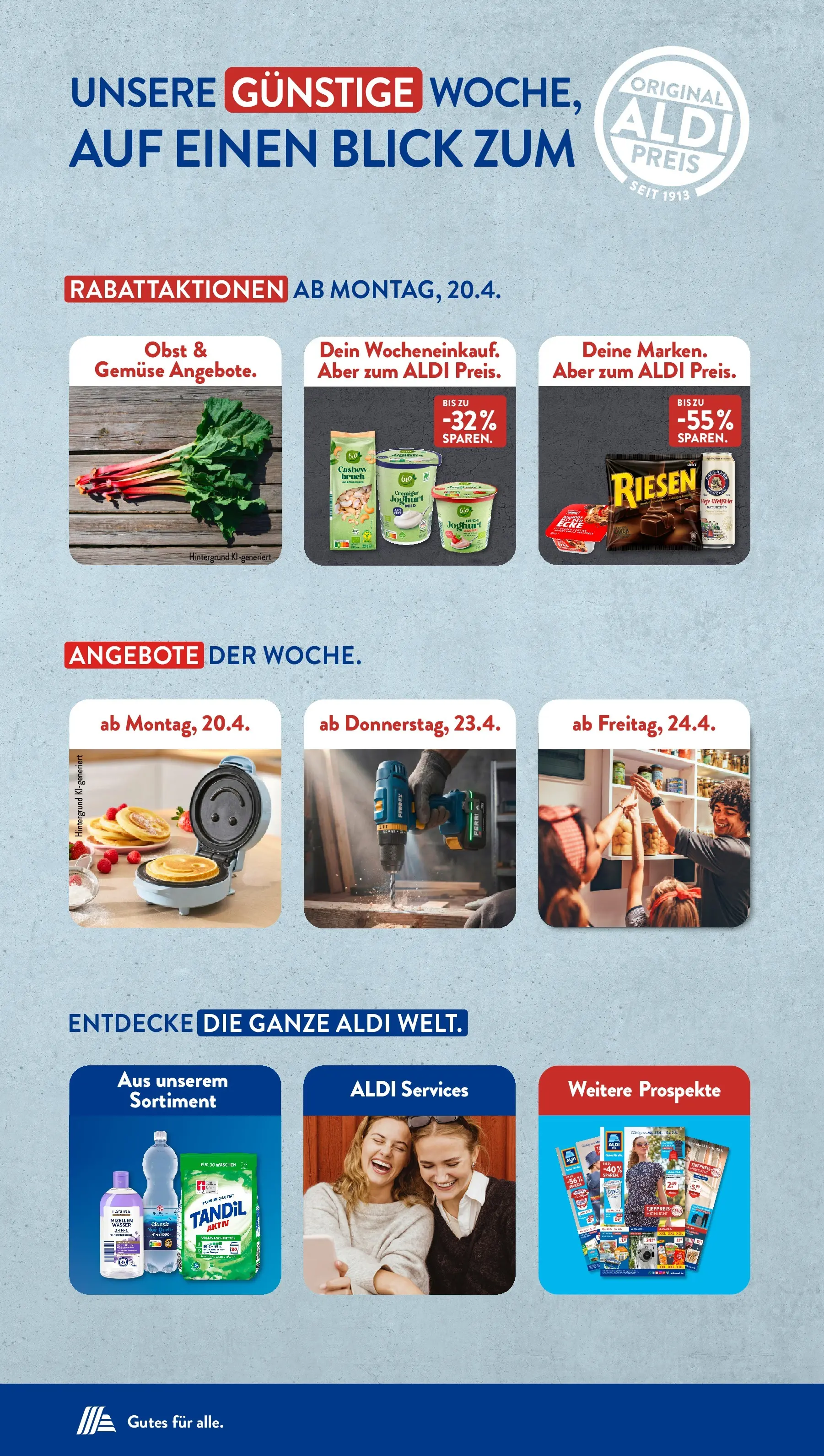 Aldi Süd Aktuelle Wochenangebote (ab 20.04.2026) zum Blättern | Seite: 2 | Produkte: Joghurt, Wasser, Gemüse, Obst