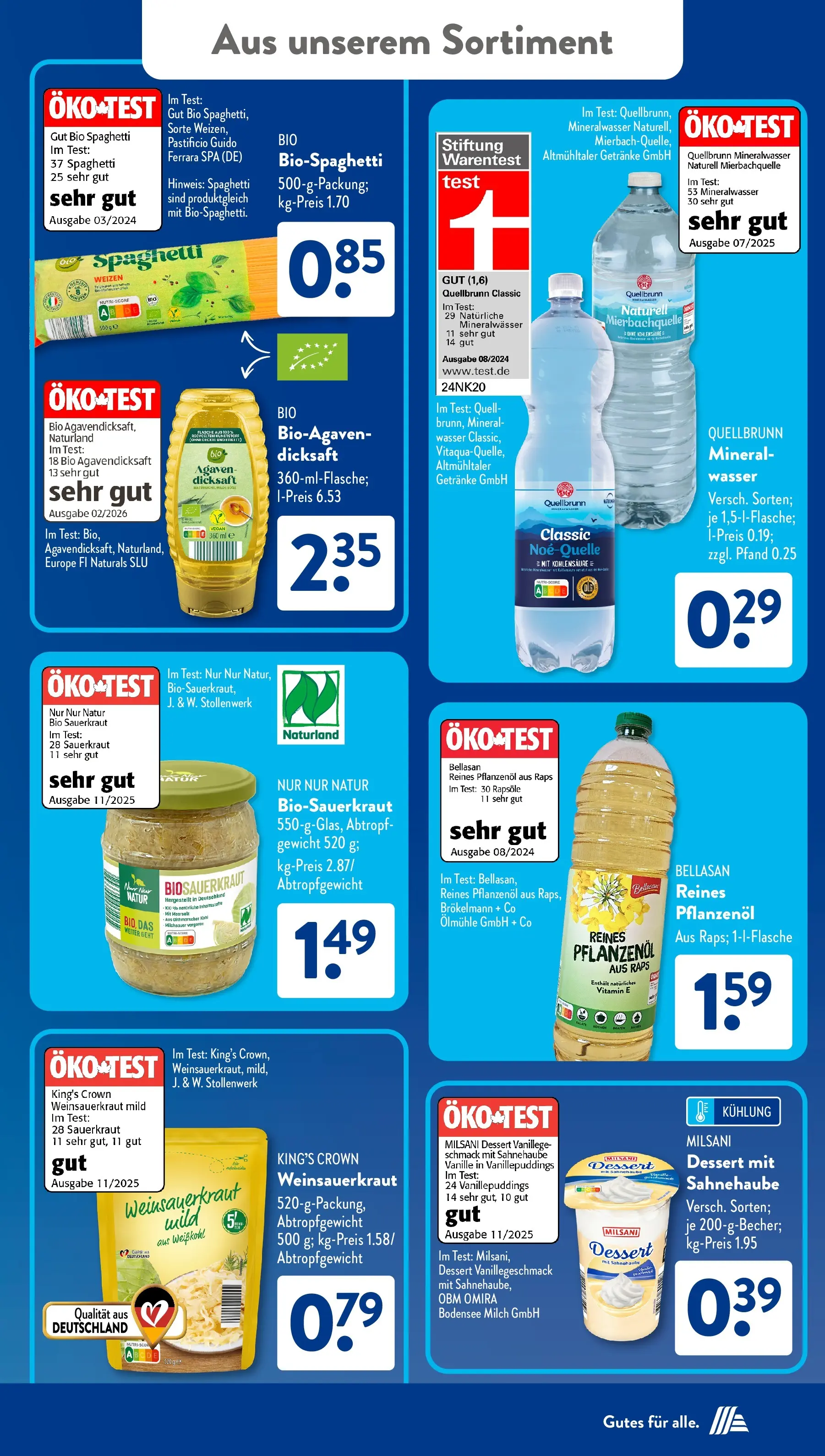 Aldi Süd Aktuelle Wochenangebote (ab 20.04.2026) zum Blättern | Seite: 33 | Produkte: Gewicht, Milch, Mineralwasser, Wasser