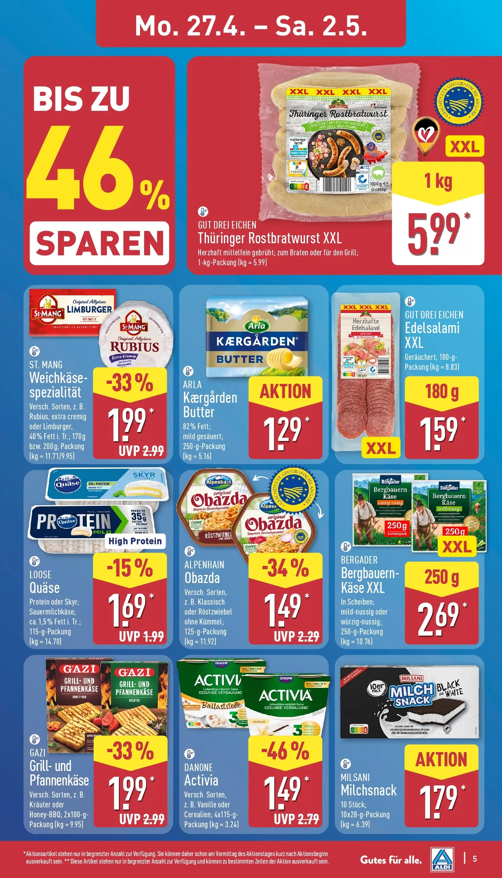 Aldi Wochenangebote (ab 27.04.2026) » Angebote Online | Seite: 5 | Produkte: Activia, Grill, Milch, Skyr