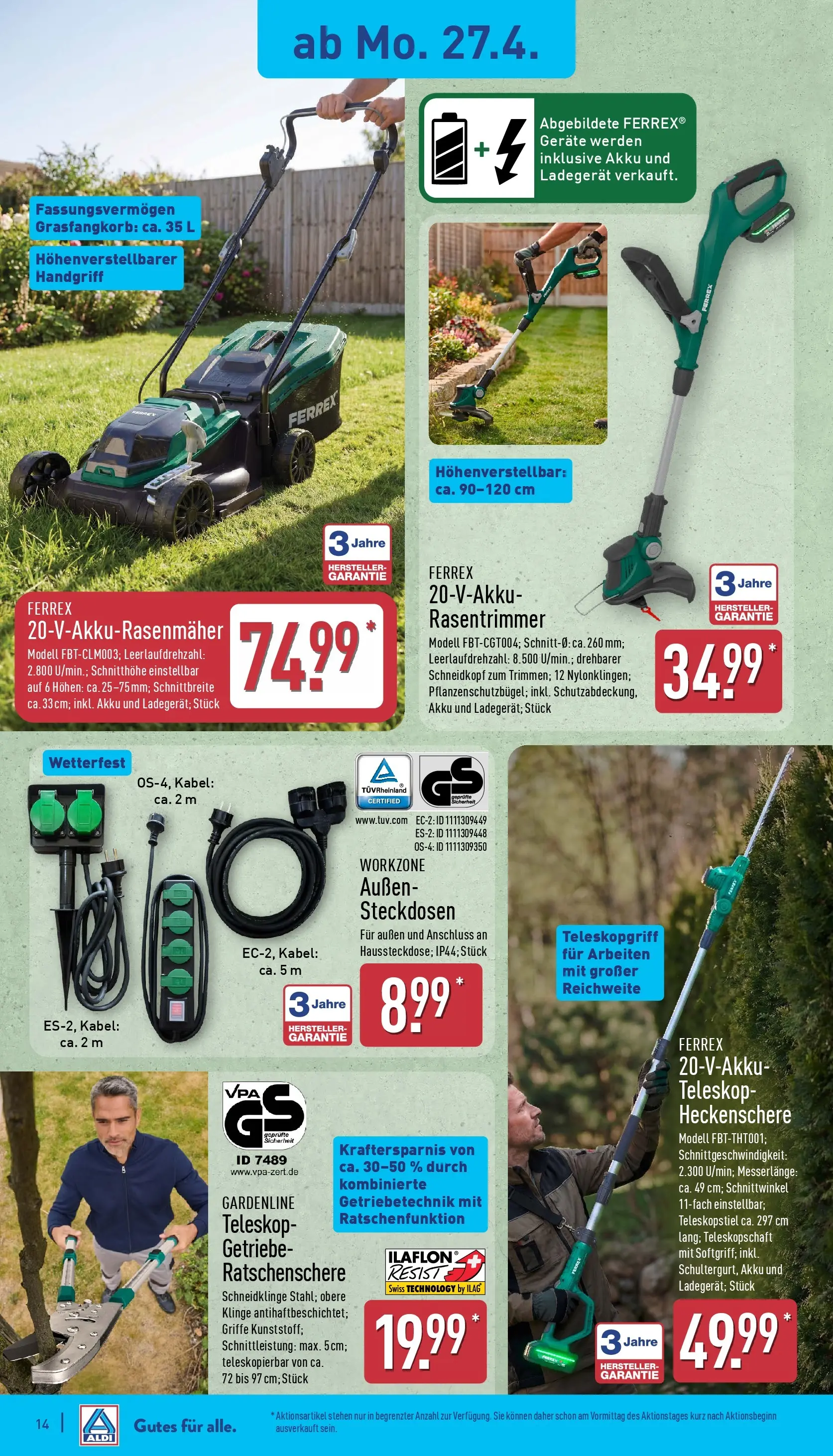 Aldi Wochenangebote (ab 27.04.2026) » Angebote Online | Seite: 14 | Produkte: Kabel, Ladegerät