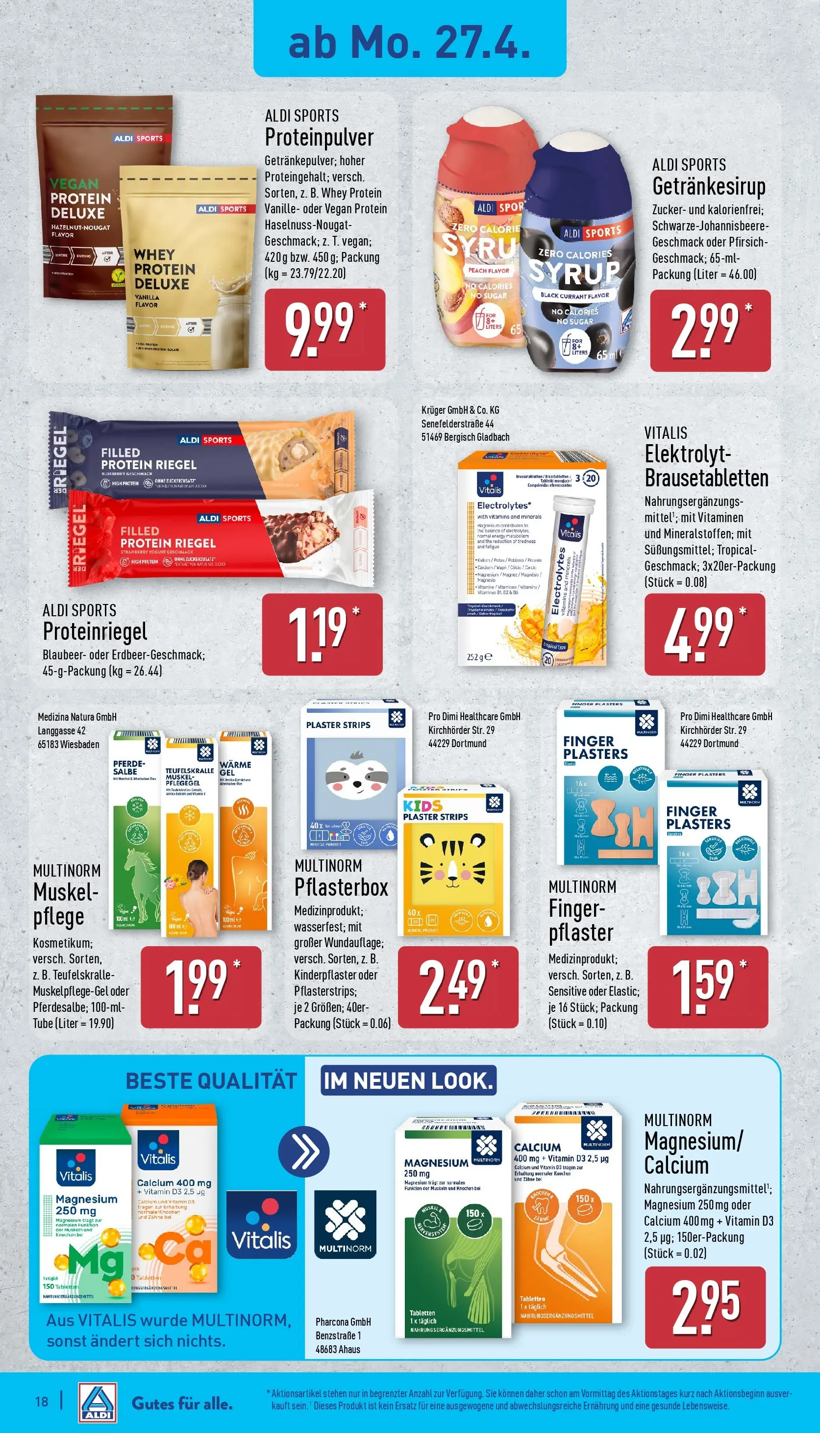 Aldi Wochenangebote (ab 27.04.2026) » Angebote Online | Seite: 18 | Produkte: Energy, Zucker, Pfirsich