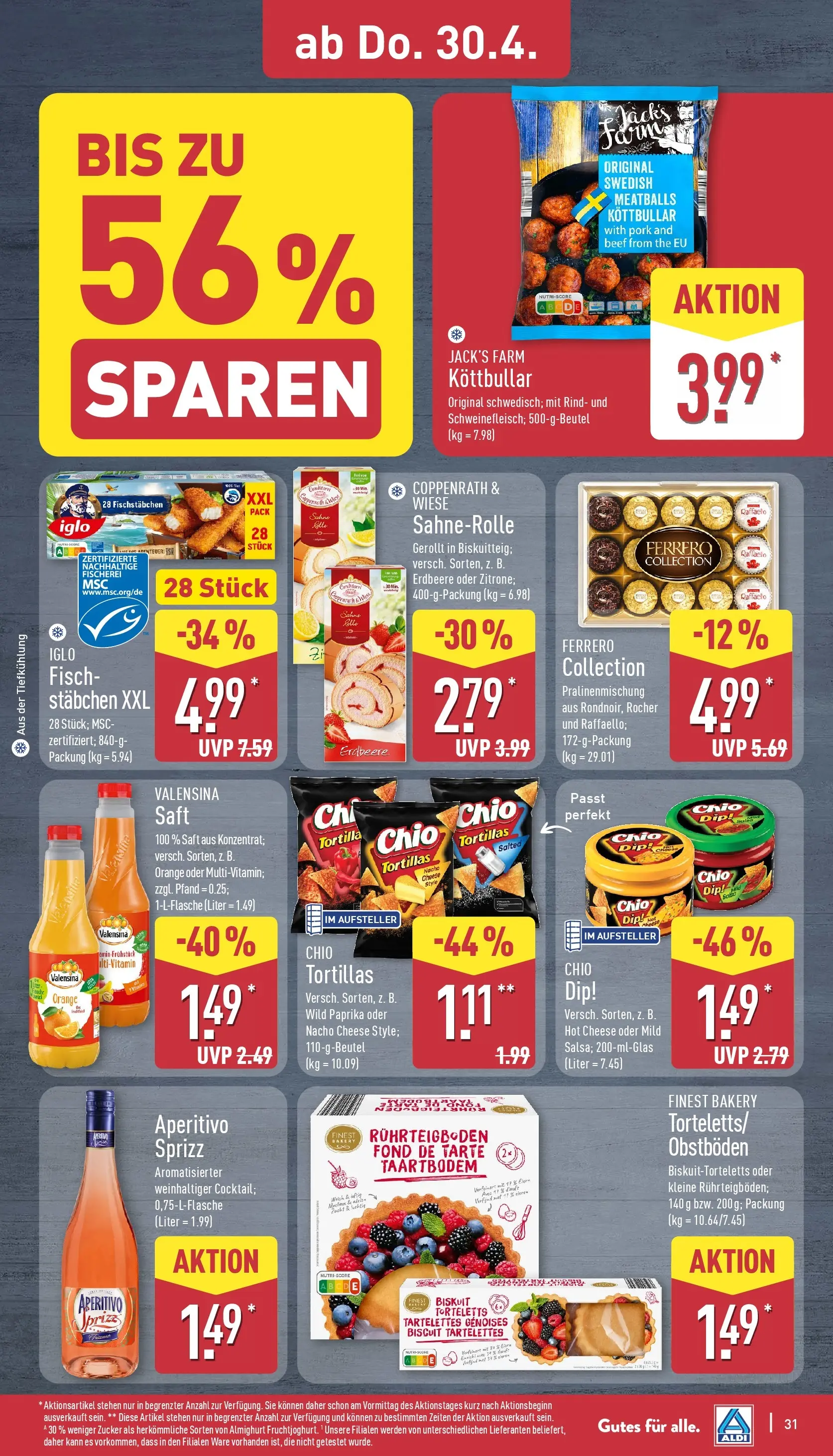 Aldi Wochenangebote (ab 27.04.2026) » Angebote Online | Seite: 31 | Produkte: Valensina, Paprika, Zucker, Saft