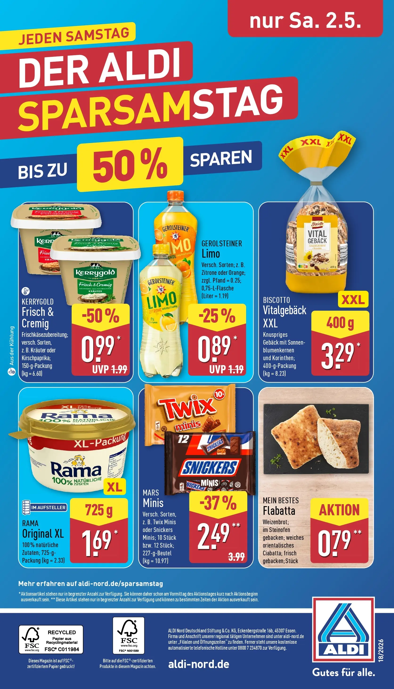 Aldi Wochenangebote (ab 27.04.2026) » Angebote Online | Seite: 32 | Produkte: Rama, Snickers, Mars, Gerolsteiner