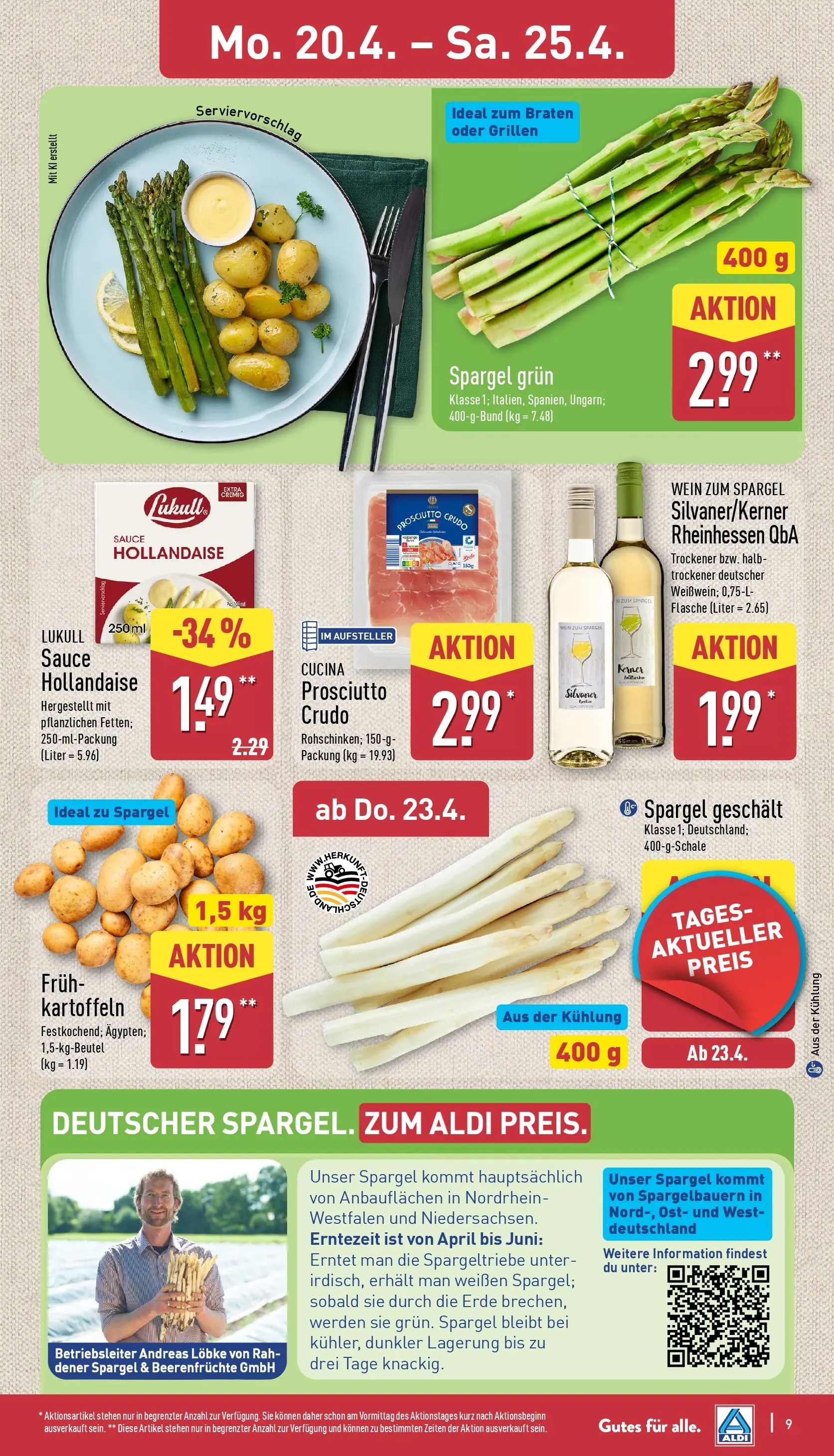 Aldi Wochenangebote (ab 20.04.2026) » Angebote Online | Seite: 12 | Produkte: Buttermilch, Gouda, Skyr, Pfirsich