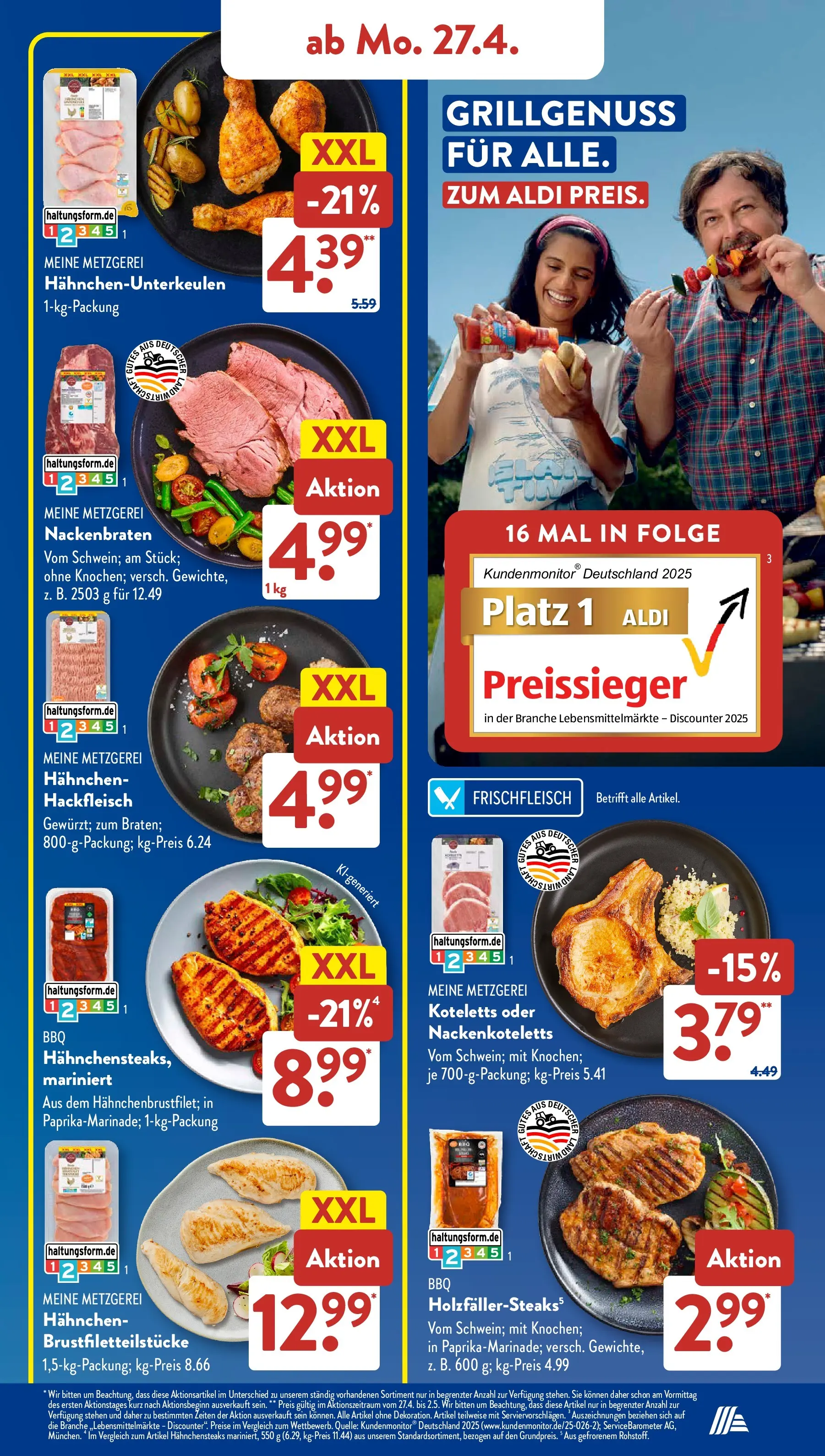 Aldi Süd - Aldi Süd: Wochenangebote (ab 26.04.2026) zum Blättern | Seite: 7 | Produkte: Hahnchen, Hackfleisch