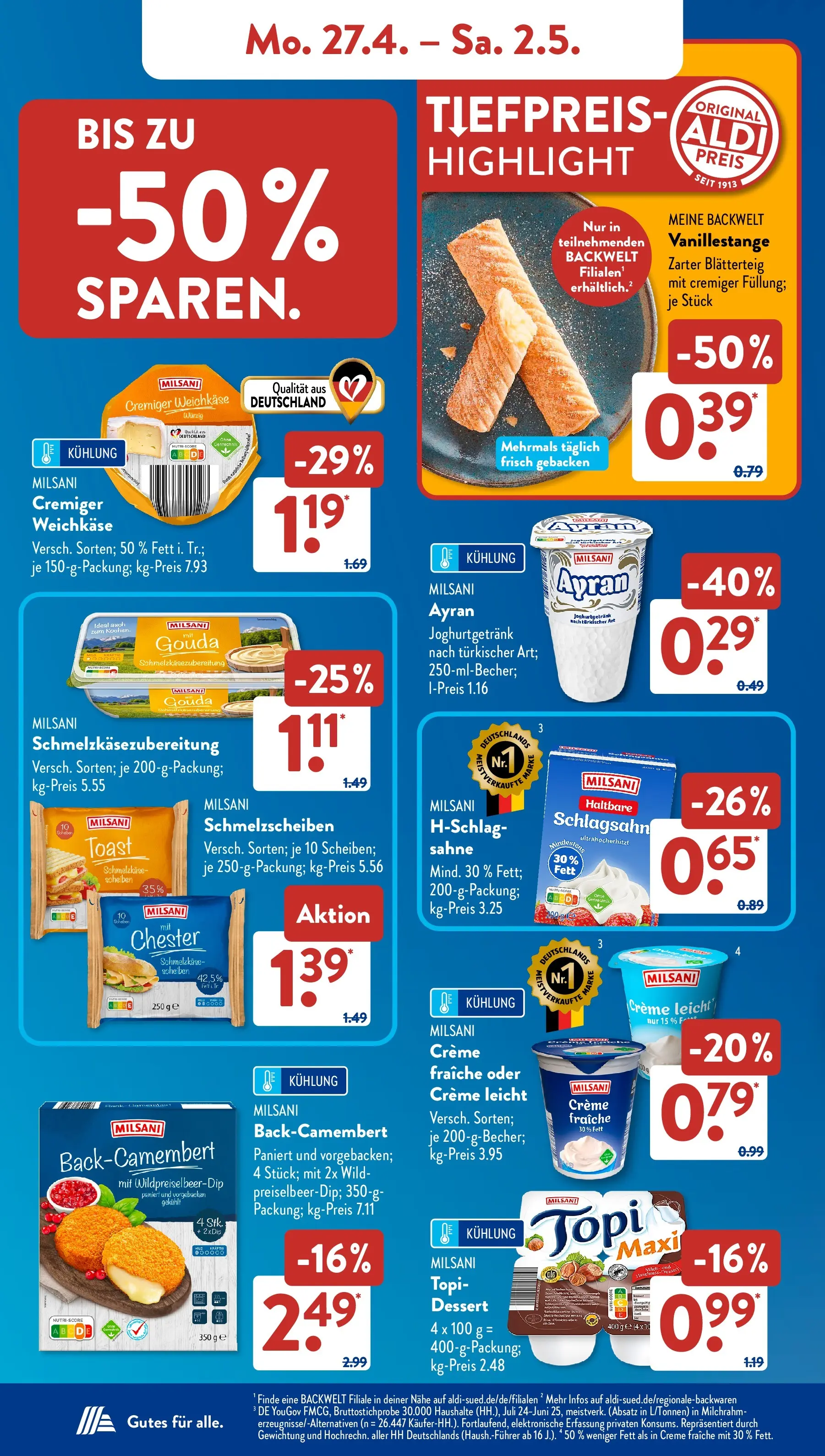 Aldi Süd - Aldi Süd: Wochenangebote (ab 26.04.2026) zum Blättern | Seite: 10 | Produkte: Toast, Gouda, Creme, Sahne