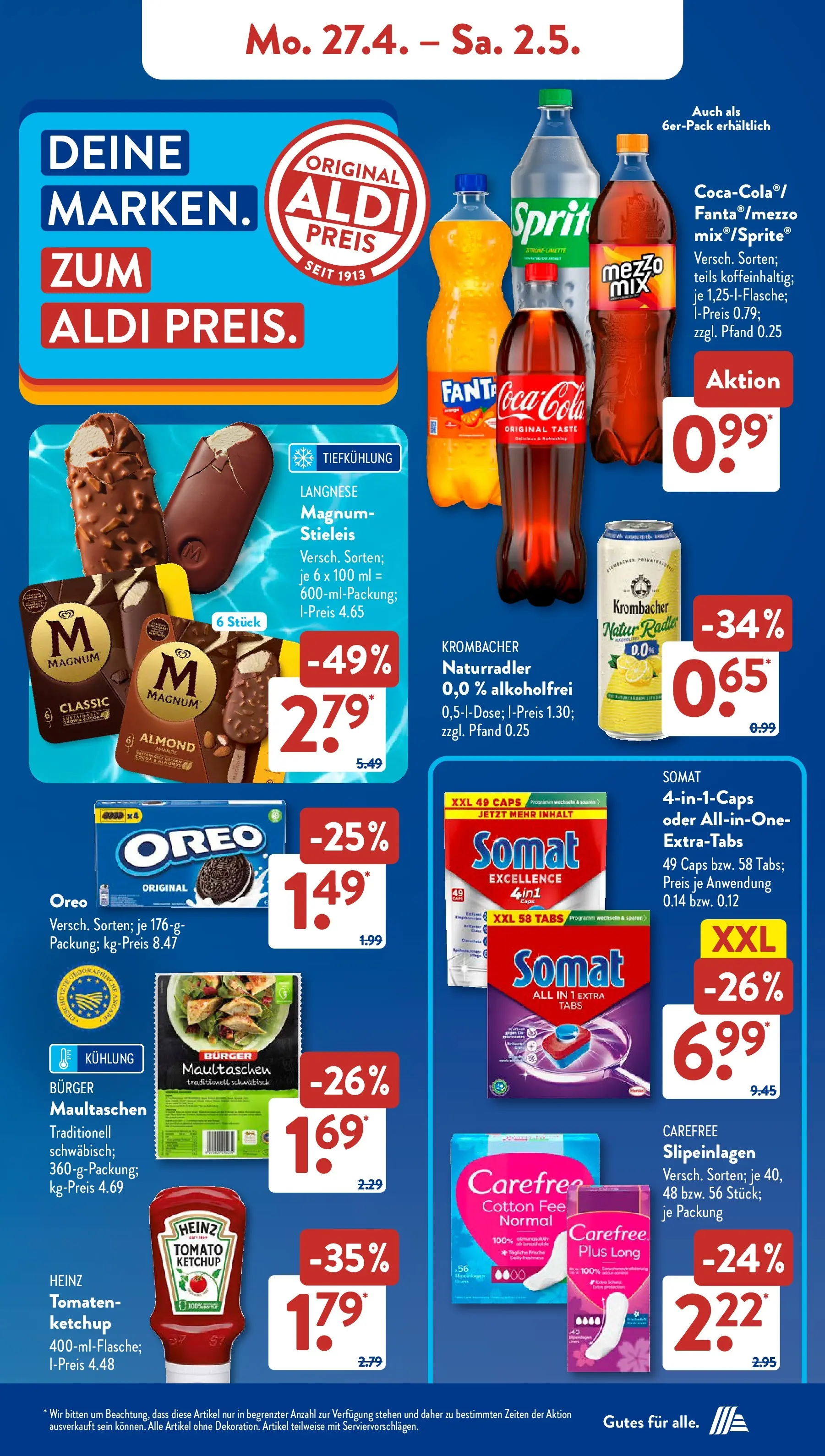 Aldi Süd - Aldi Süd: Wochenangebote (ab 26.04.2026) zum Blättern | Seite: 11 | Produkte: Coca cola, Cola, Burger, Tomaten
