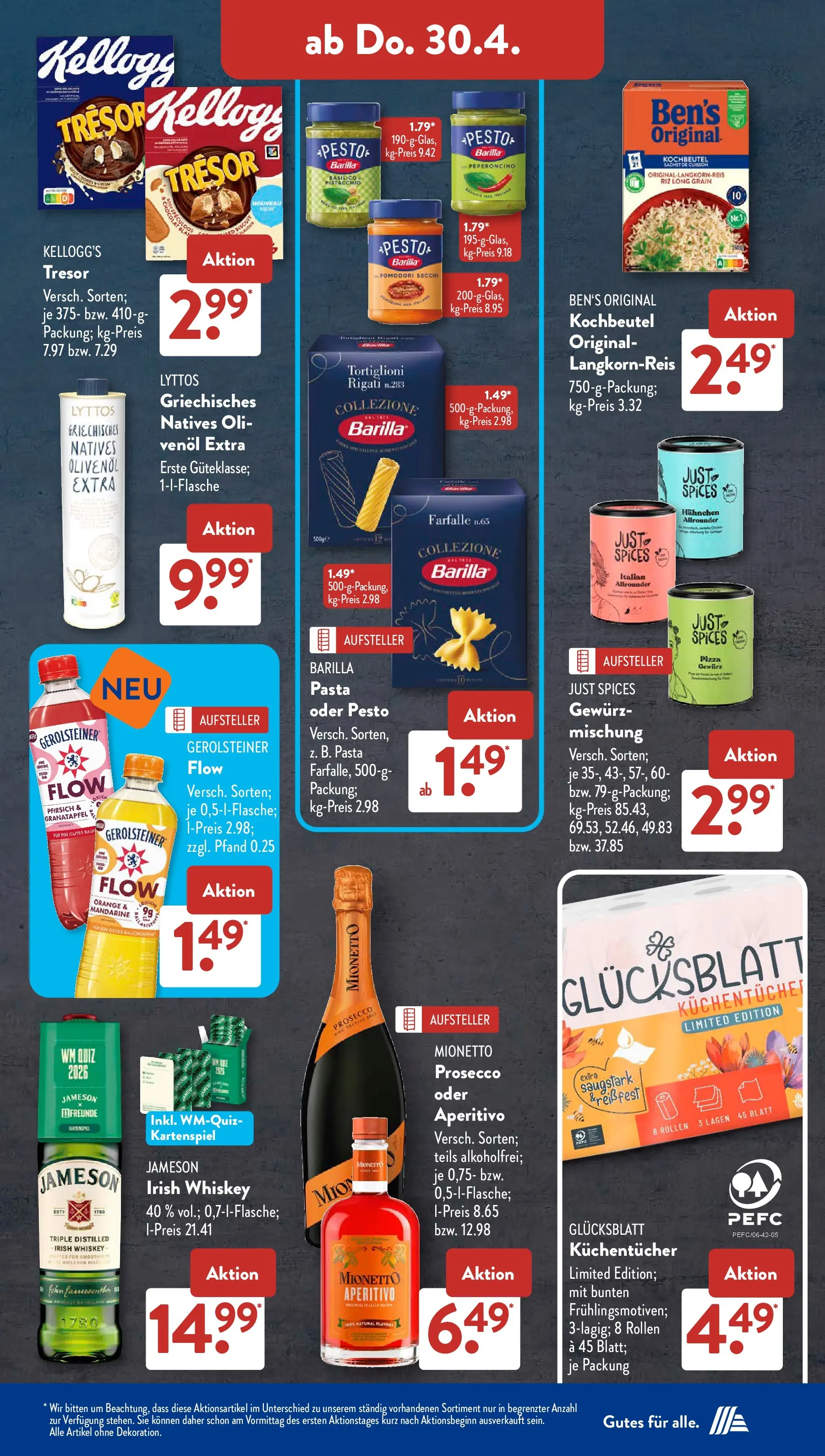 Aldi Süd - Aldi Süd: Wochenangebote (ab 26.04.2026) zum Blättern | Seite: 23 | Produkte: Hahnchen, Olivenol, Kellogg's, Prosecco