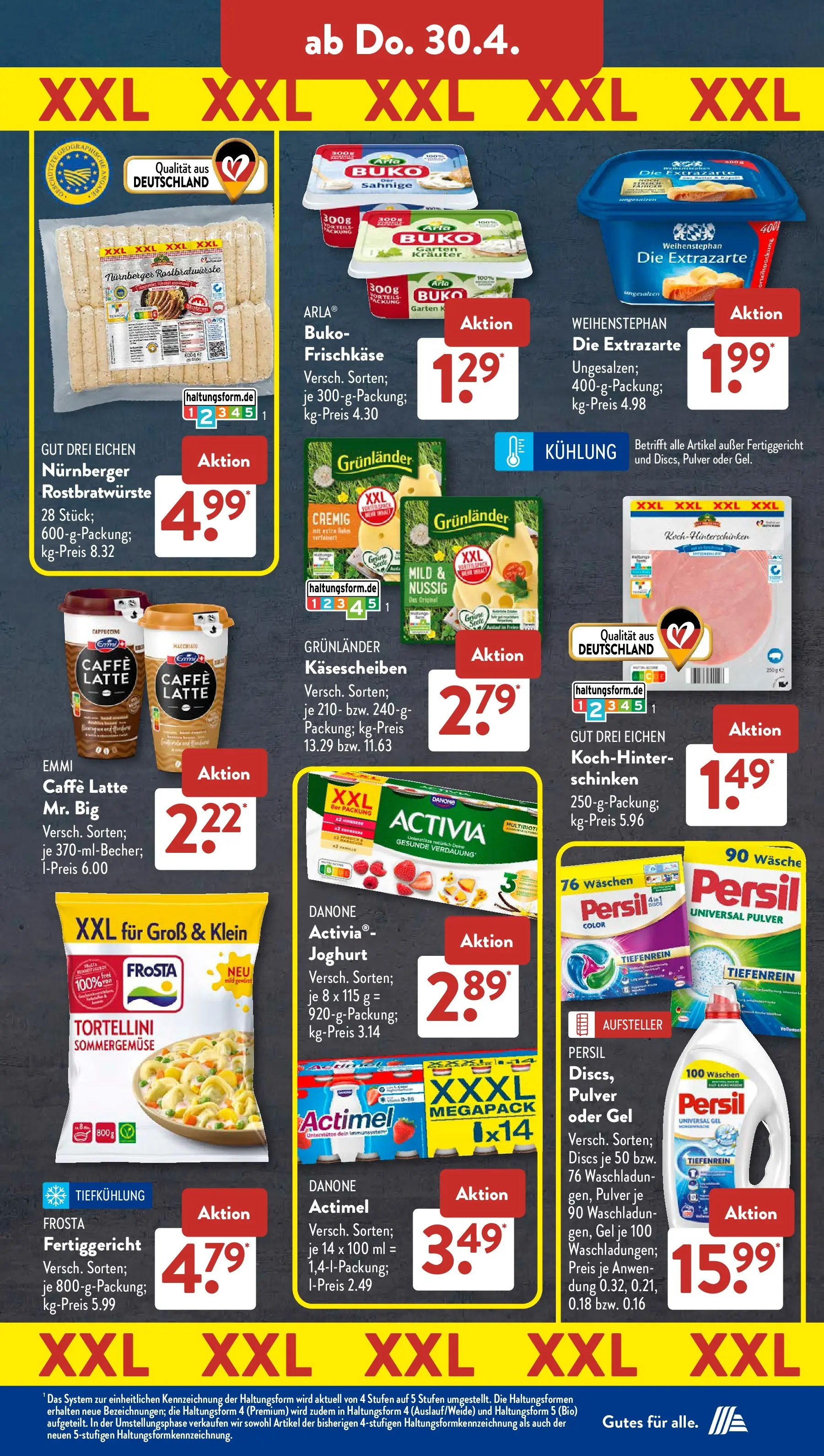 Aldi Süd - Aldi Süd: Wochenangebote (ab 26.04.2026) zum Blättern | Seite: 25 | Produkte: Joghurt, Grunlander, Schinken, Frischkase