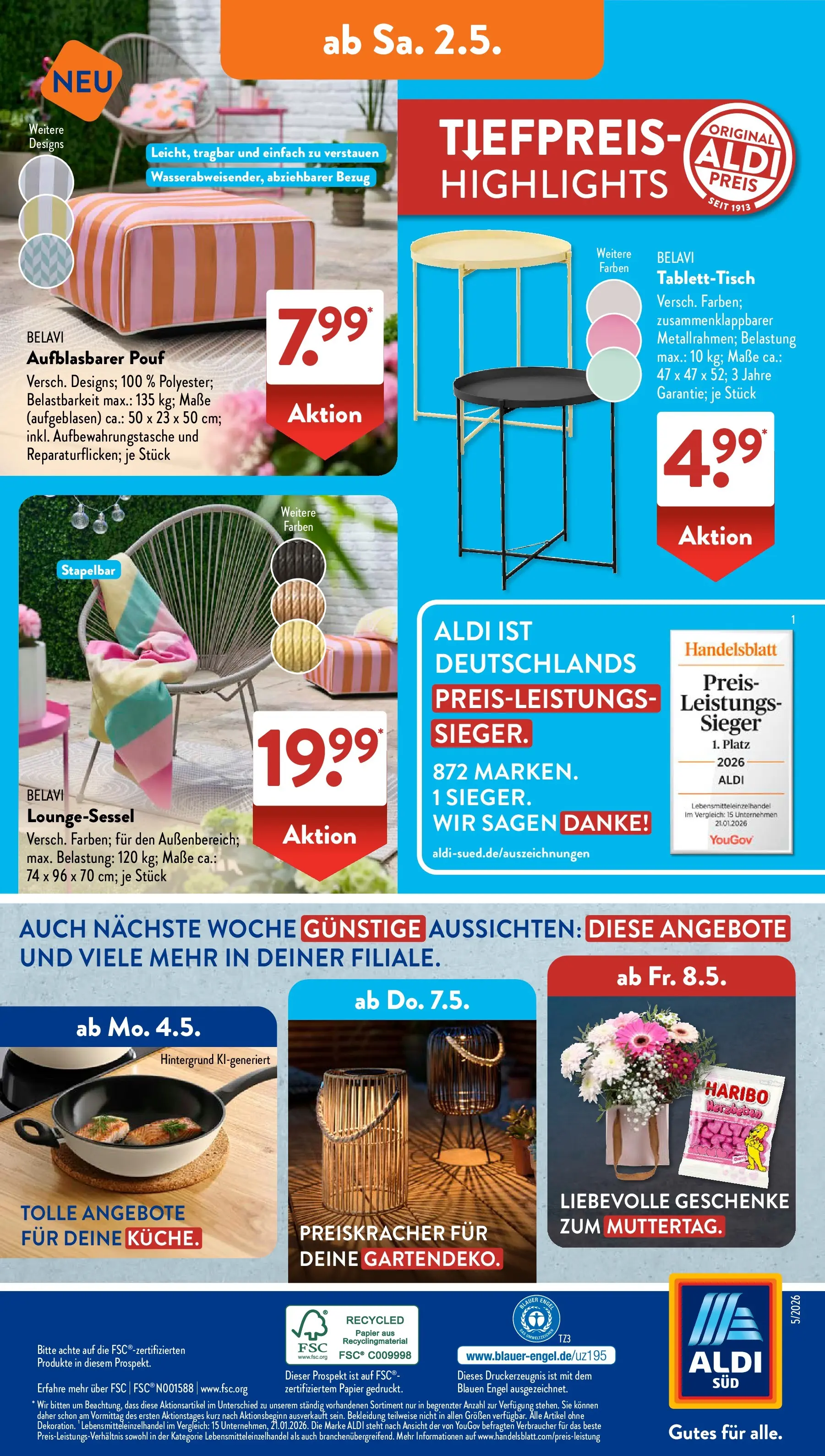 Aldi Süd - Aldi Süd: Wochenangebote (ab 26.04.2026) zum Blättern | Seite: 26 | Produkte: Belavi, Haribo, Pouf, Bekleidung