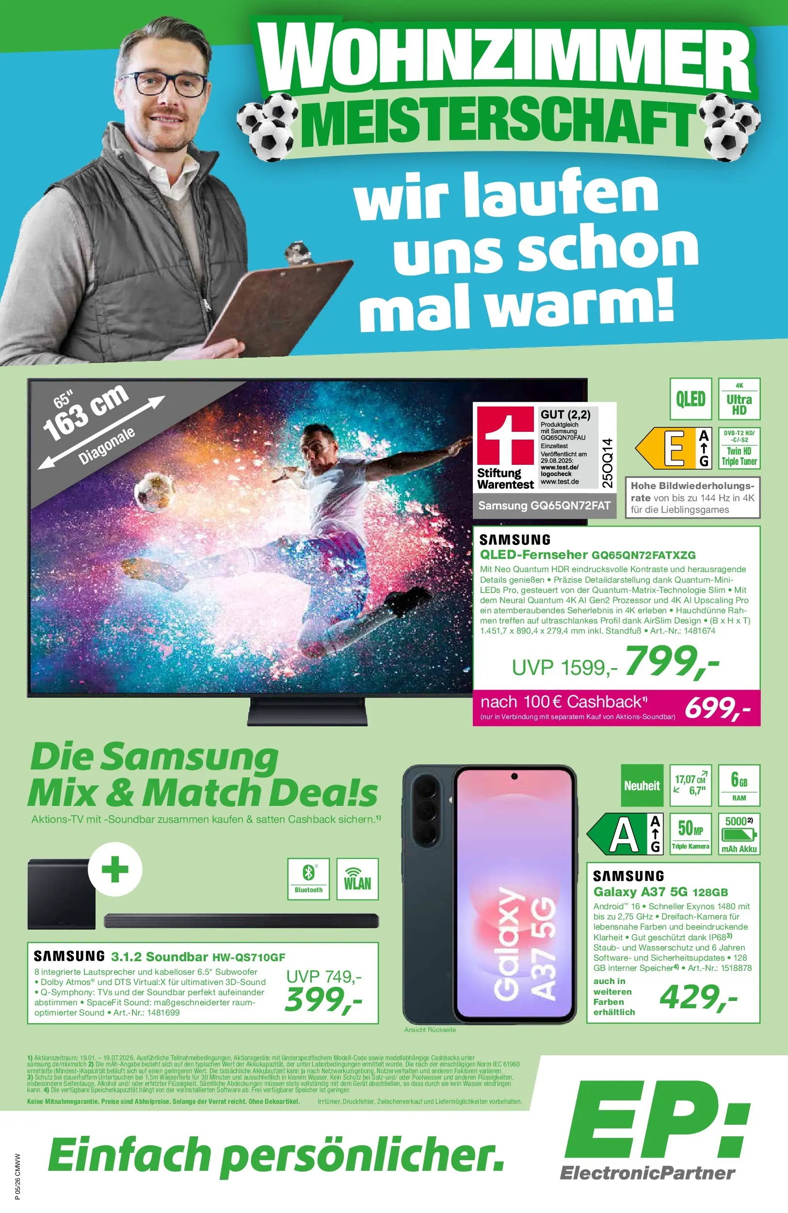 Angebote - EP:ElectronicPartner: Entdecke aktuelle Angebote (ab 23.04.2026) zum Blättern | Seite: 1 | Produkte: Kamera, Lautsprecher, Samsung, Wasser