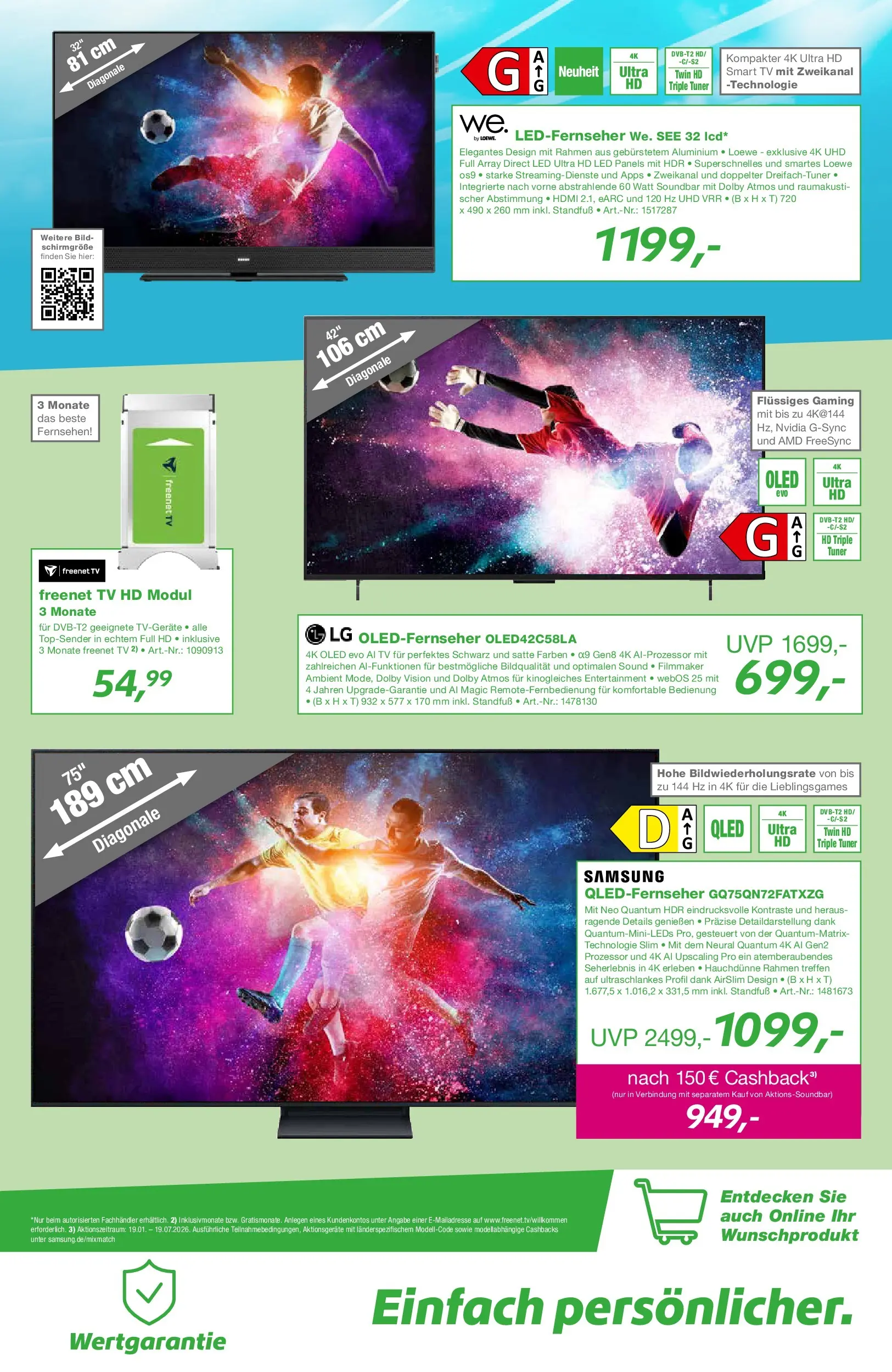 Angebote - EP:ElectronicPartner: Entdecke aktuelle Angebote (ab 23.04.2026) zum Blättern | Seite: 9 | Produkte: Fernsehen, Samsung, Smart TV, Soundbar