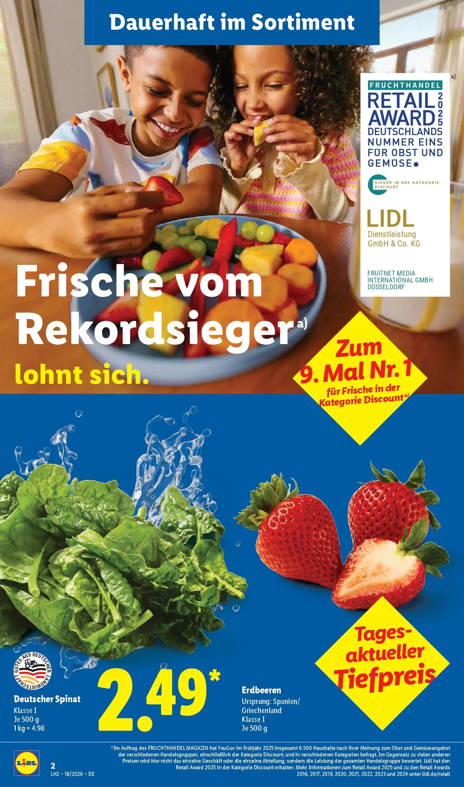 Lidl Prospekt Bergisch Gladbach (ab 27.04.2026) zum Blättern » Angebote | Seite: 4 | Produkte: Gemüse, Obst, Erdbeeren